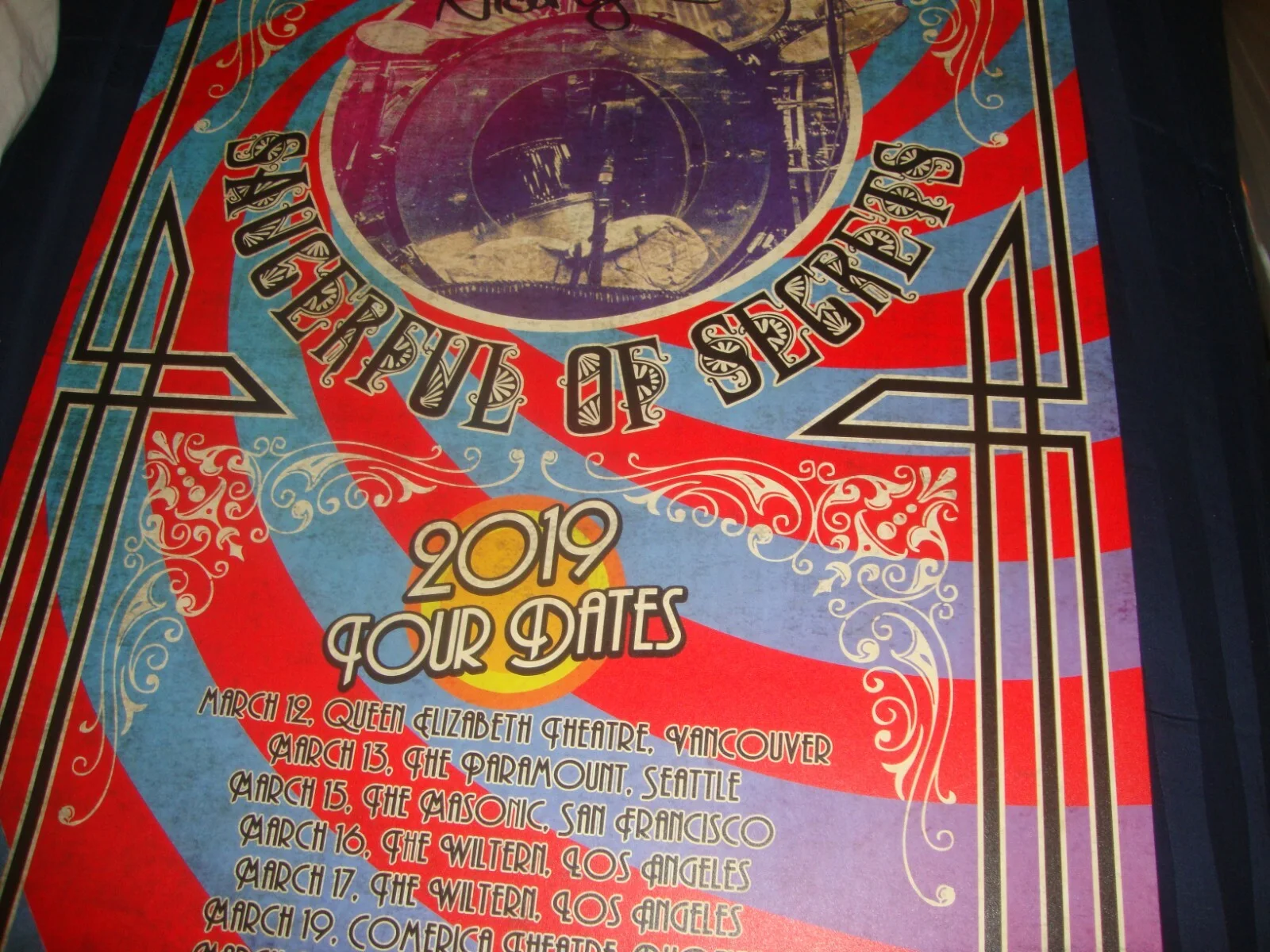 Pink Floyd Nick Mason poster Signed, image 3