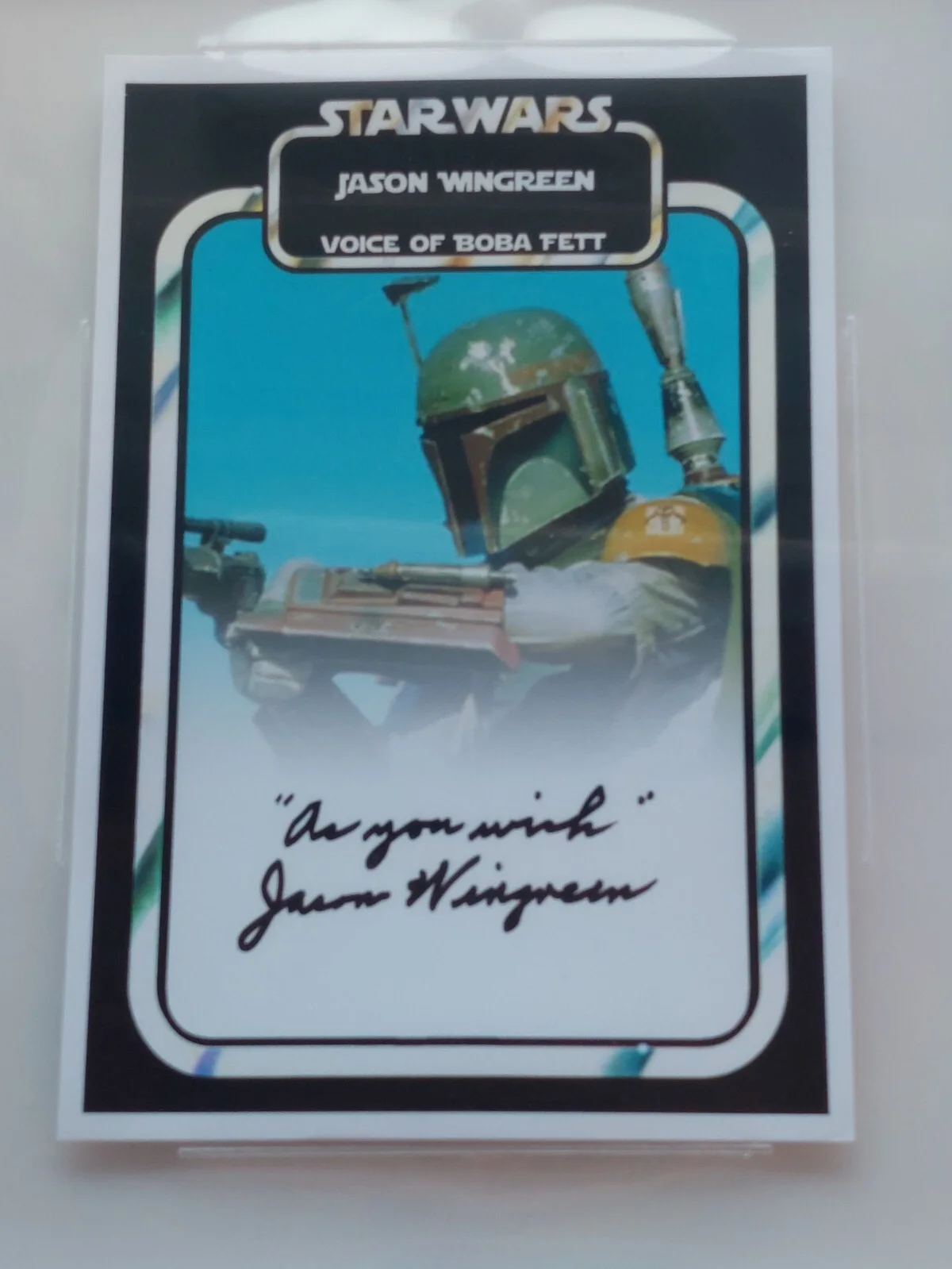 Jason Wingreen — STAR WARS SIGNED Boba Fett Photo Beckett COA Graded 9 Jason Wingreen RARE, изображение 3