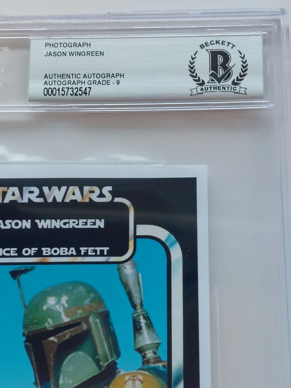 Jason Wingreen — STAR WARS SIGNED Boba Fett Photo Beckett COA Graded 9 Jason Wingreen RARE, изображение 4