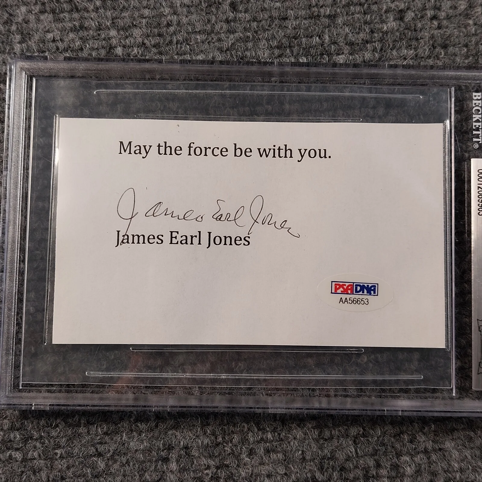 James Earl Jones — James Earl Jones SIGNED Dual Beckett COA & PSA COA!!! May the Force be With you, image 3