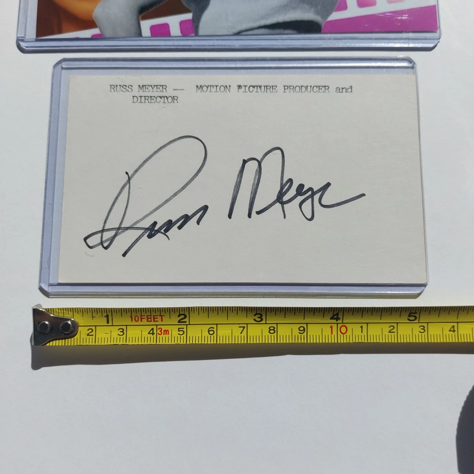 Russ Meyer — Russ Meyer Signed 3X5 Index Card Faster Pussycat Kill Kill Director, image 4