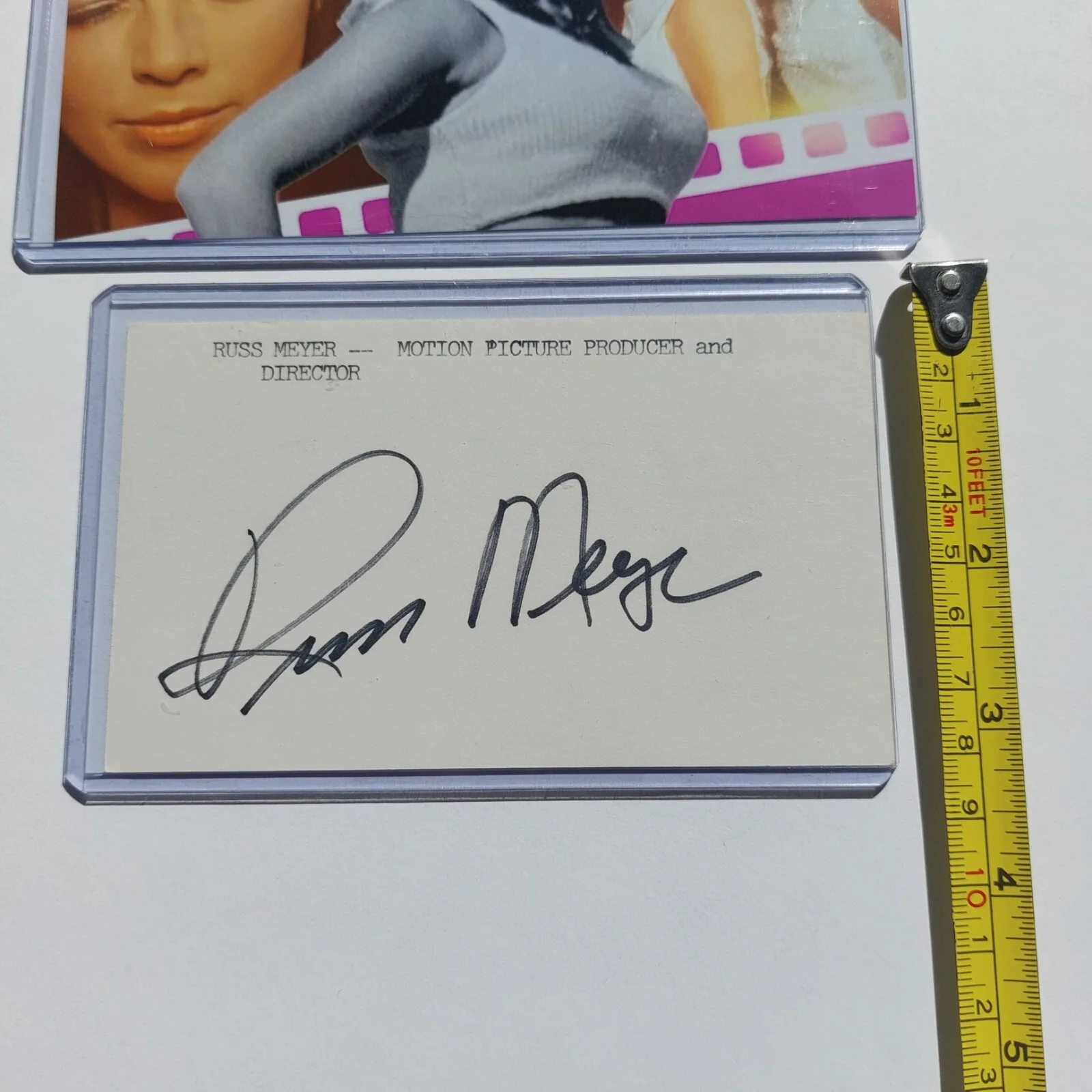 Russ Meyer — Russ Meyer Signed 3X5 Index Card Faster Pussycat Kill Kill Director, image 5