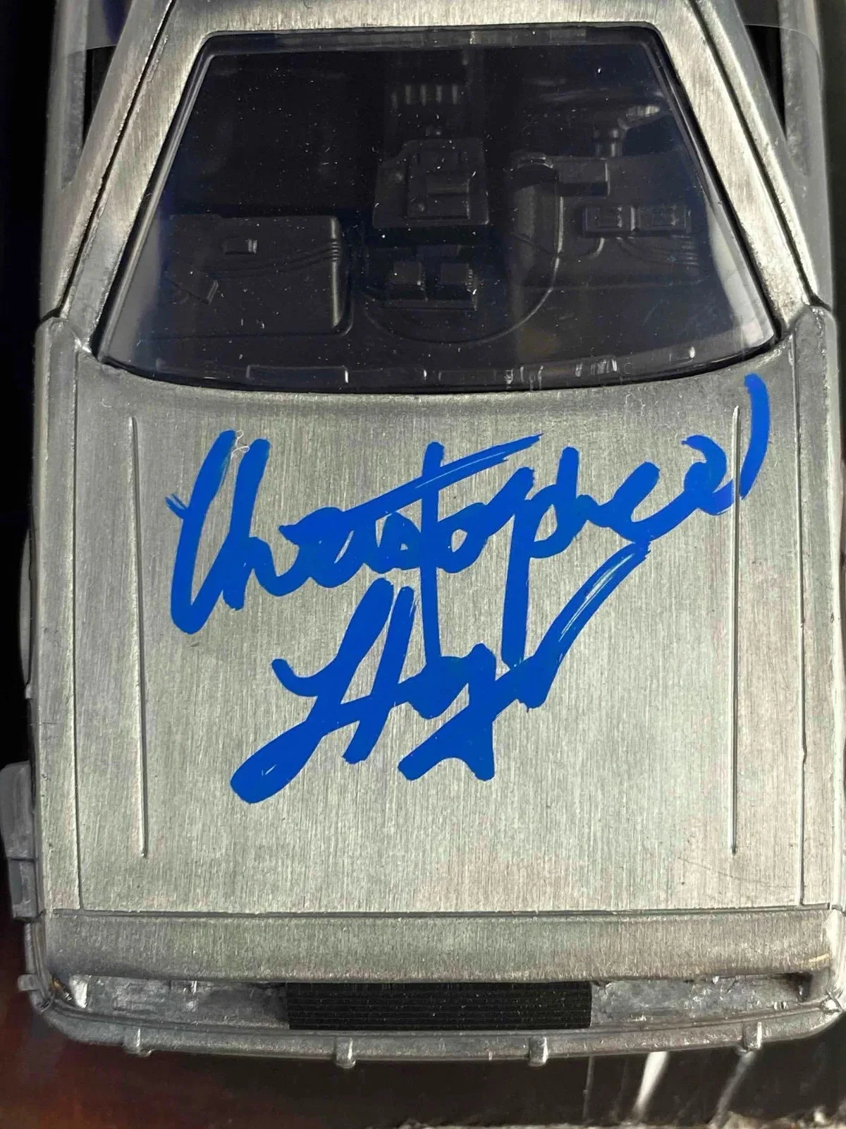 Back To The Future 1:32 Scaled DeLorean Time Machine CAST SIGNED autograph fox +, image 4