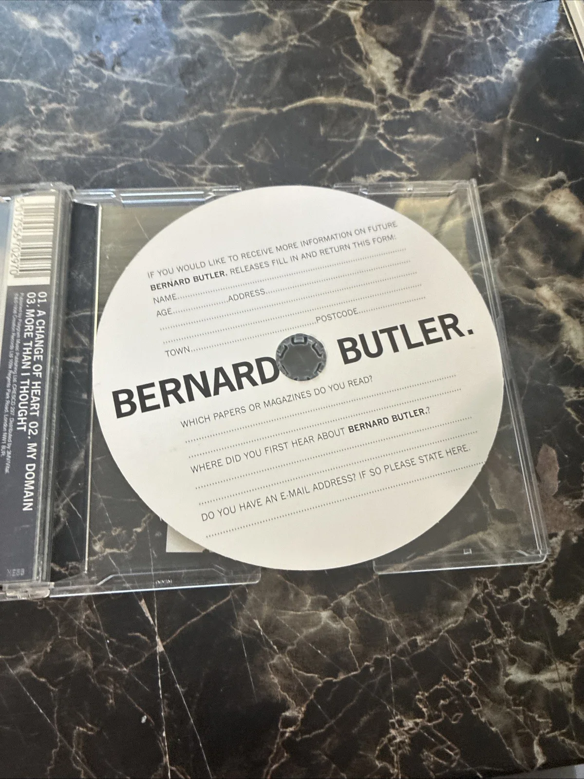 BERNARD BUTLER Change of heart cd single, image 2