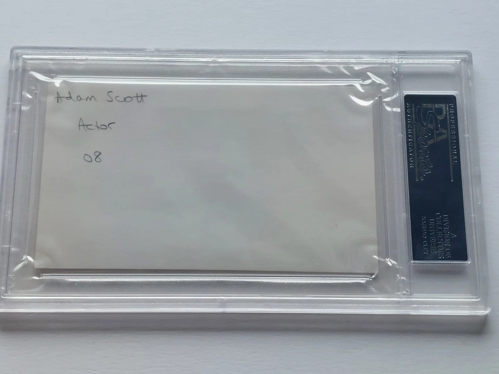 Adam Scott — Adam Scott SIGNED 3x5 Index Card Severance Parks and Recreation PSA COA, image 4