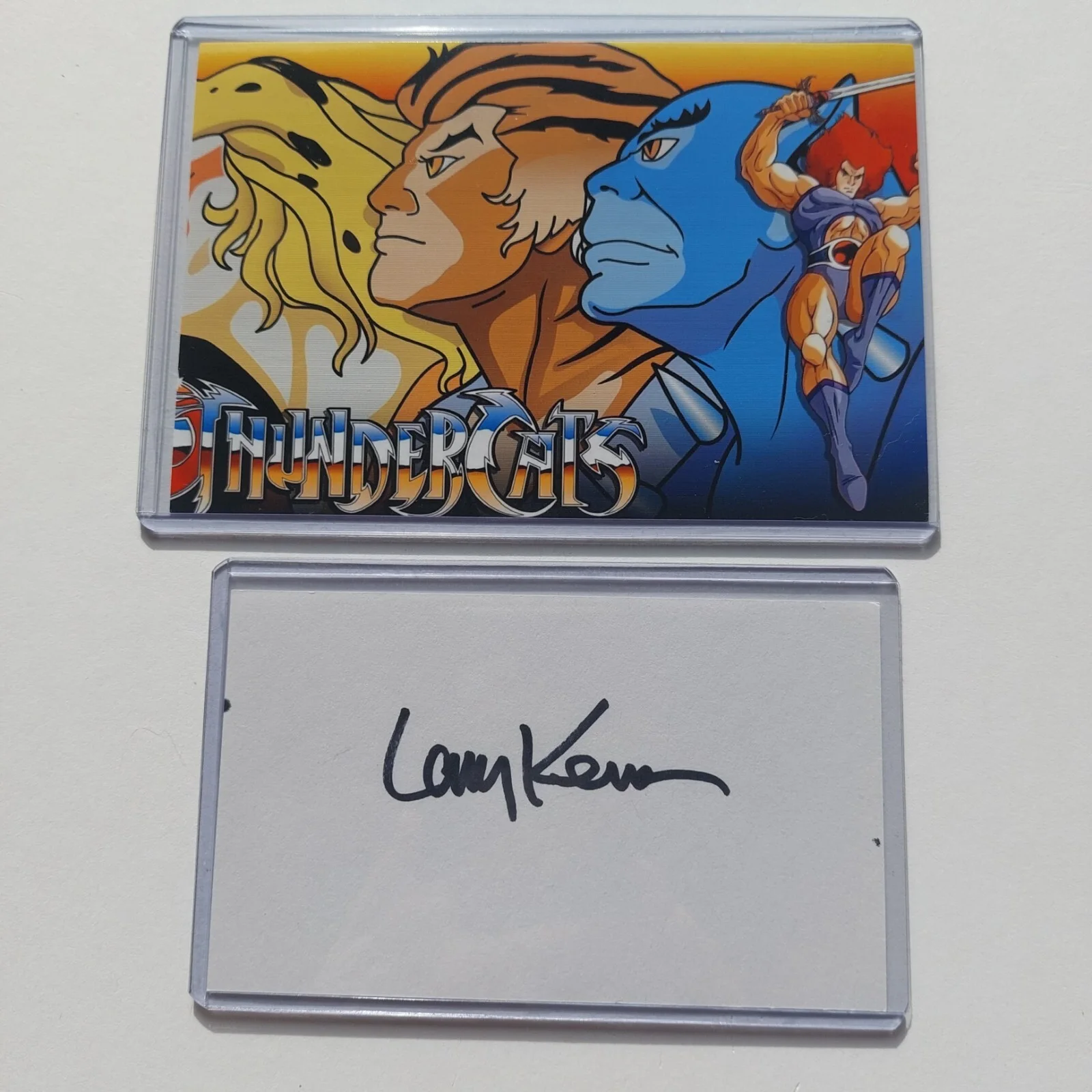 Larry Kenney — Larry Kenney Signed 3x5 Index Card Lion O Voice actor on Thundercats Silverhawks