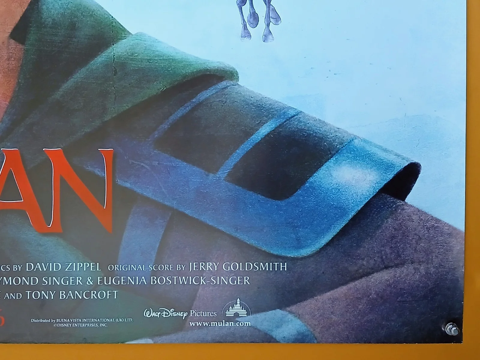 MULAN (1998) original rolled UK advance double-sided quad poster, image 5