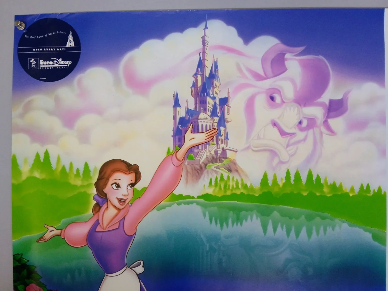 BEAUTY & THE BEAST (1991) original rolled UK quad poster - main version, изображение 2
