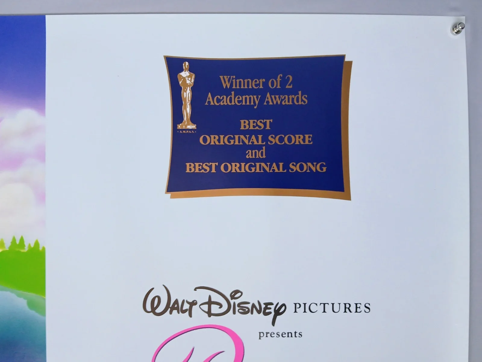 BEAUTY & THE BEAST (1991) original rolled UK quad poster - main version, изображение 3
