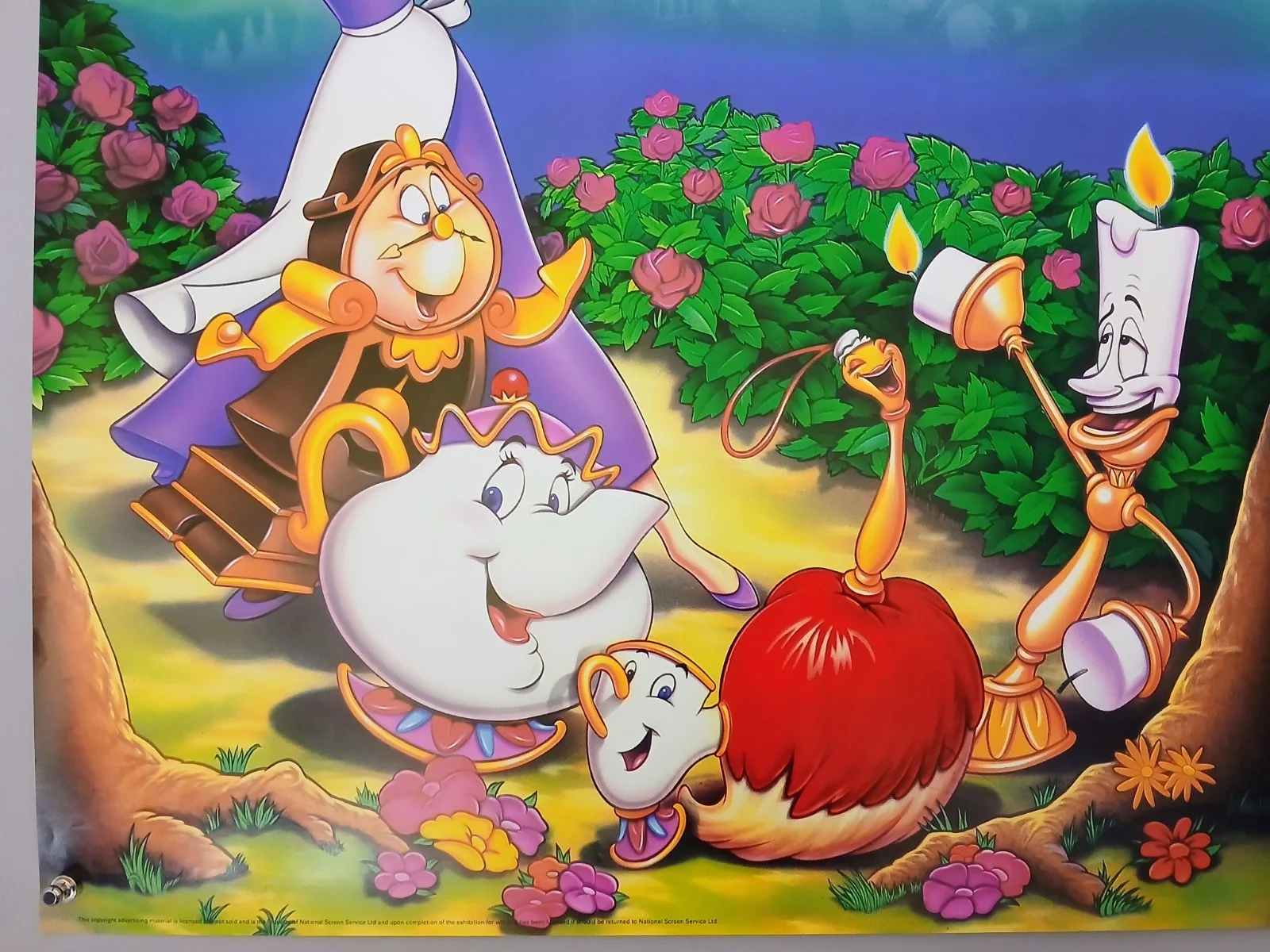 BEAUTY & THE BEAST (1991) original rolled UK quad poster - main version, изображение 4