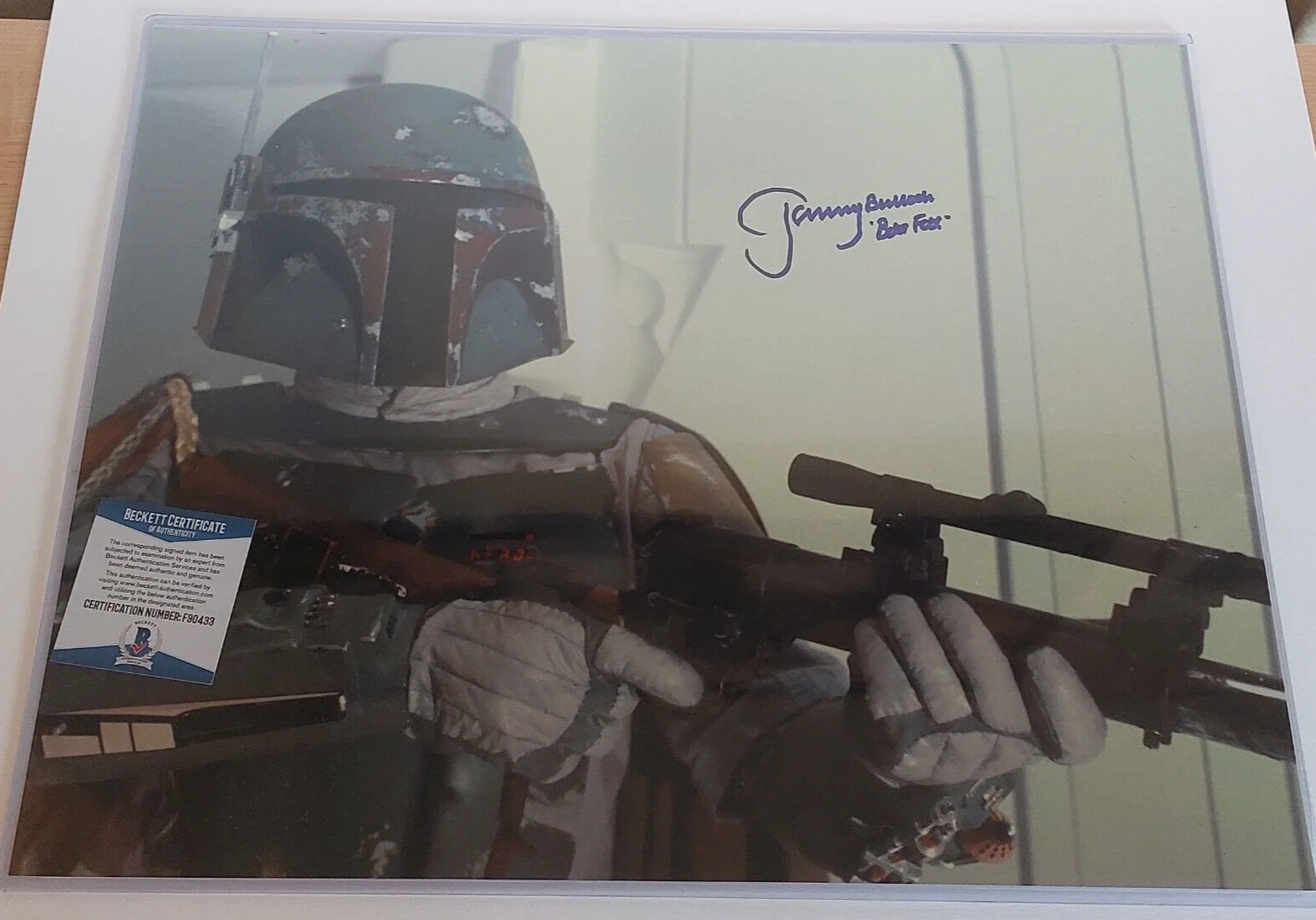 JEREMY BULLOCH — Boba Fett Jeremy Bulloch Signed 16x20 Photo Star Wars Beckett Autographed, изображение 4