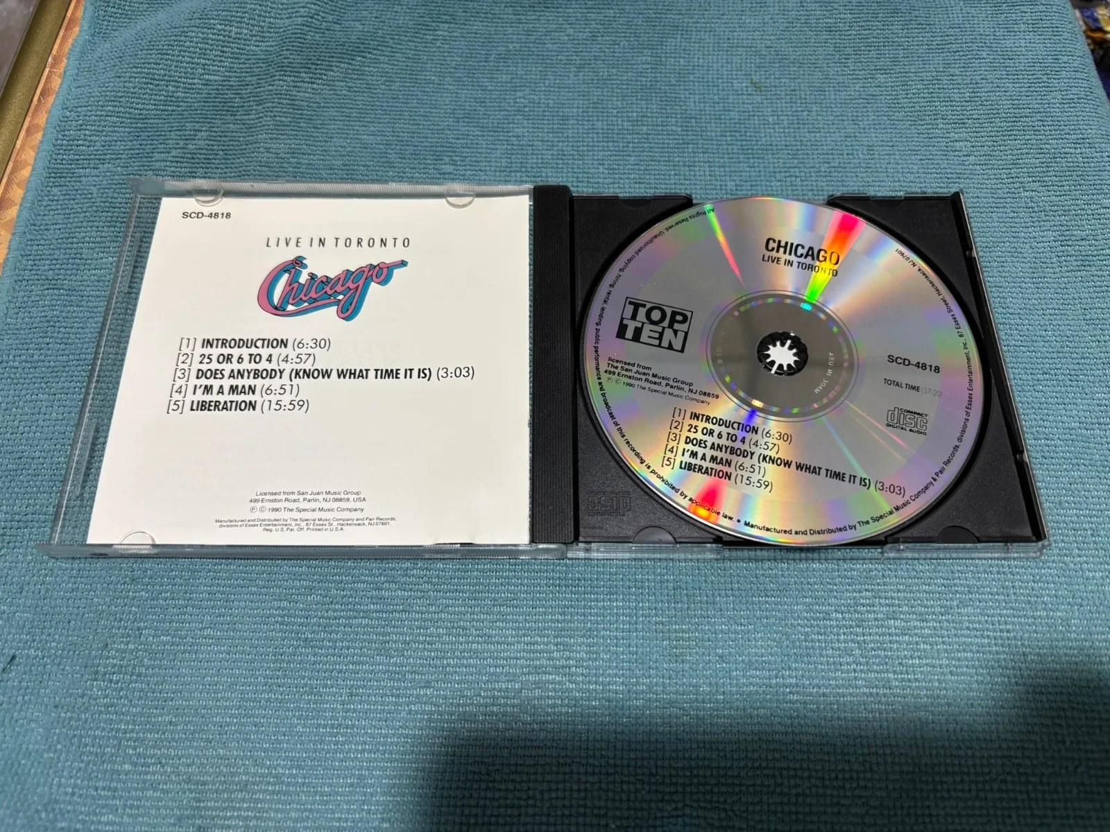 Danny Seraphine Hand Signed Live in Toronto CD, image 3