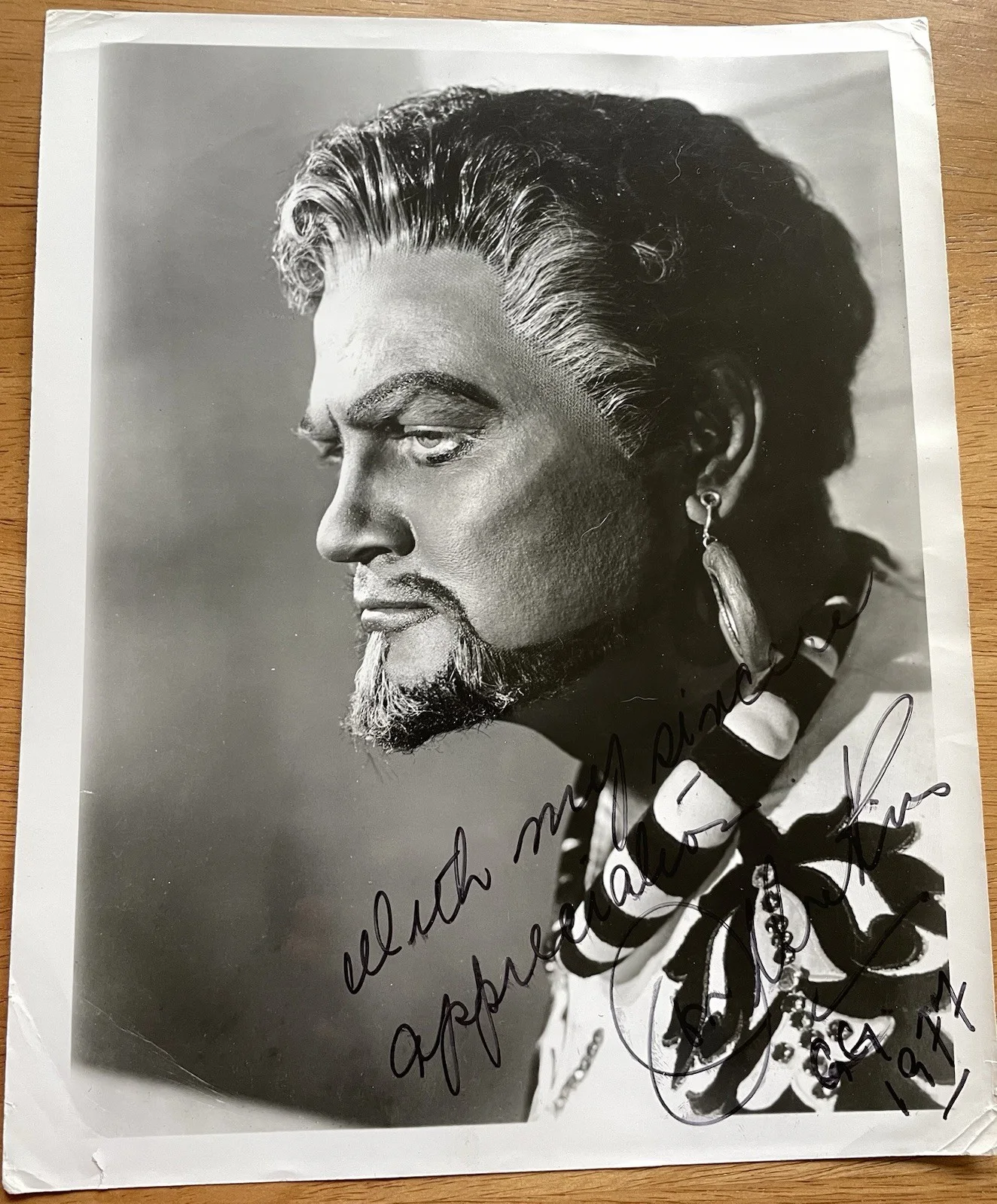 Canadian Opera Tenor Jon Vickers Autograph Photo in "Othello", изображение 2