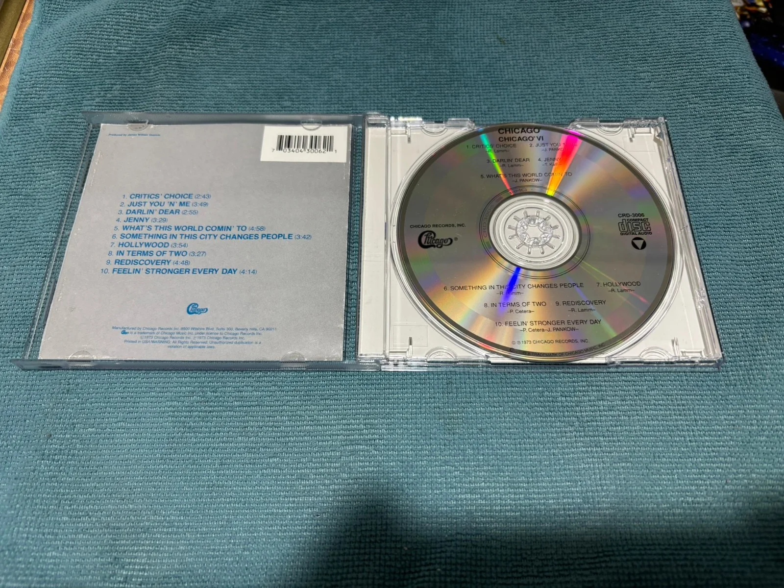 Danny Seraphine Hand Signed Chicago VI CD, image 2
