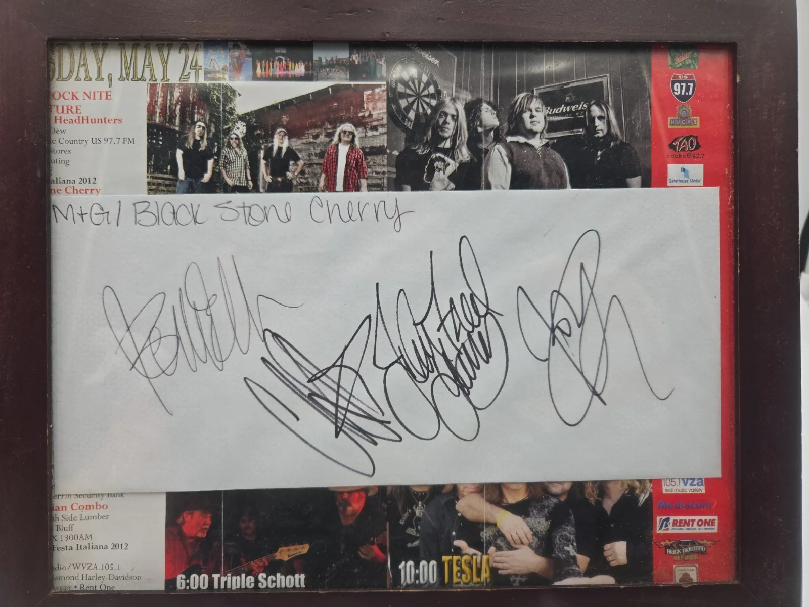 Black Stone Cherry Band Autographed Signed Photo Framed Rock Memorabilia, изображение 3
