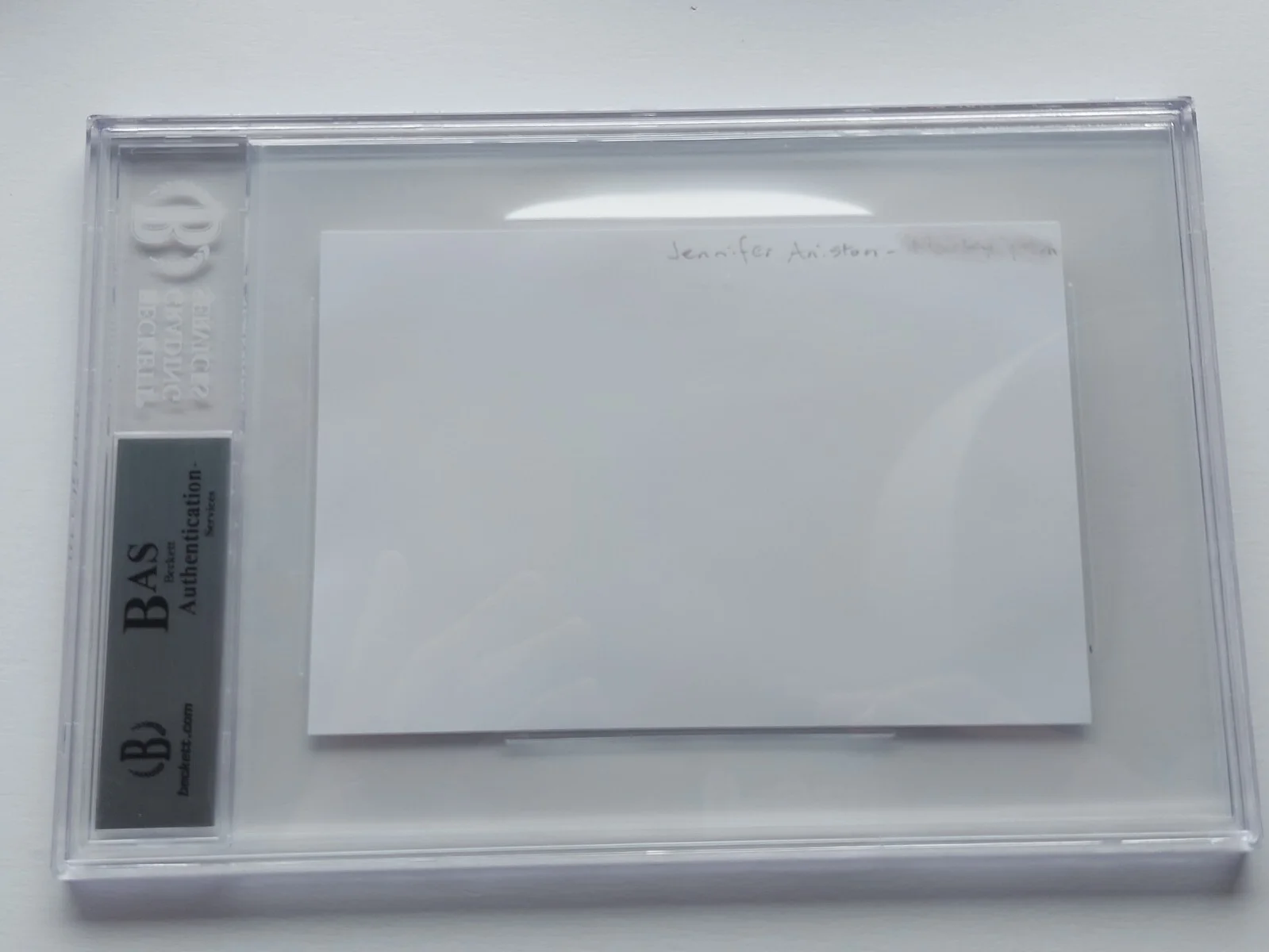 Jennifer Aniston — Jennifer Aniston Signed Auto 4x6 Index Card Cut Slabbed Beckett COA Friends, image 4