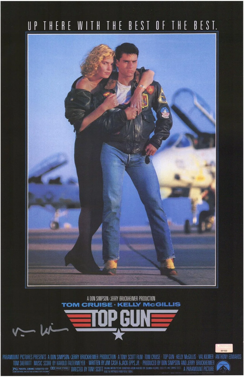 Val Kilmer — Val Kilmer Top Gun Autographed 11 x 17 Movie Poster