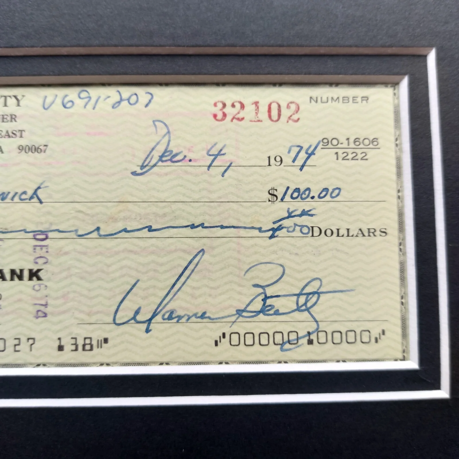 Warren Beatty — Warren Beatty Signed 11x14 display JSA COA (Dick Tracy, Reds) Signed Check, image 2