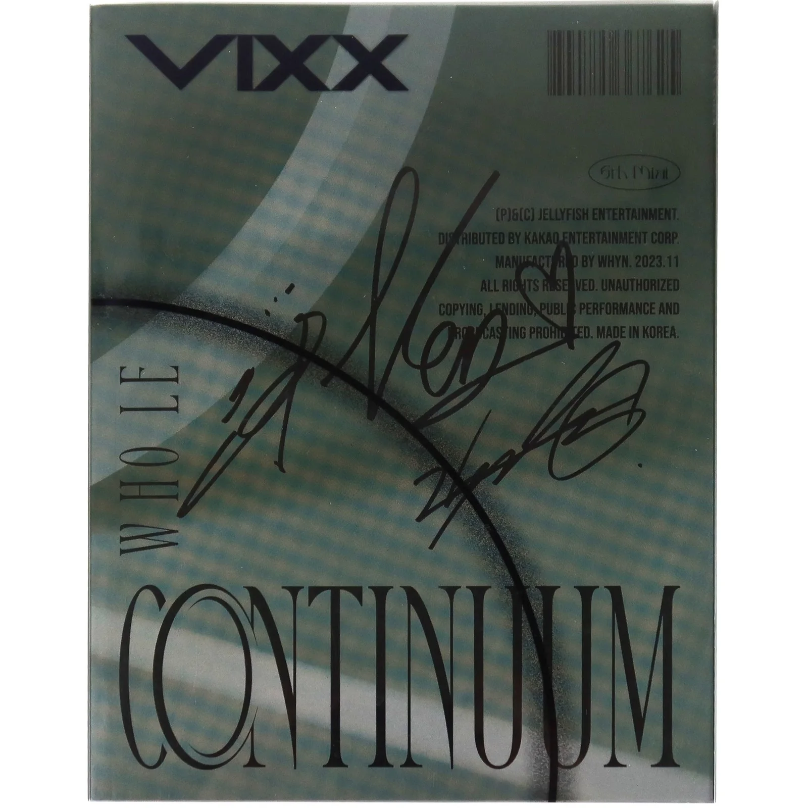 Vixx - Continuum 2nd Mini Album Signed Promo CD 2023, image 2
