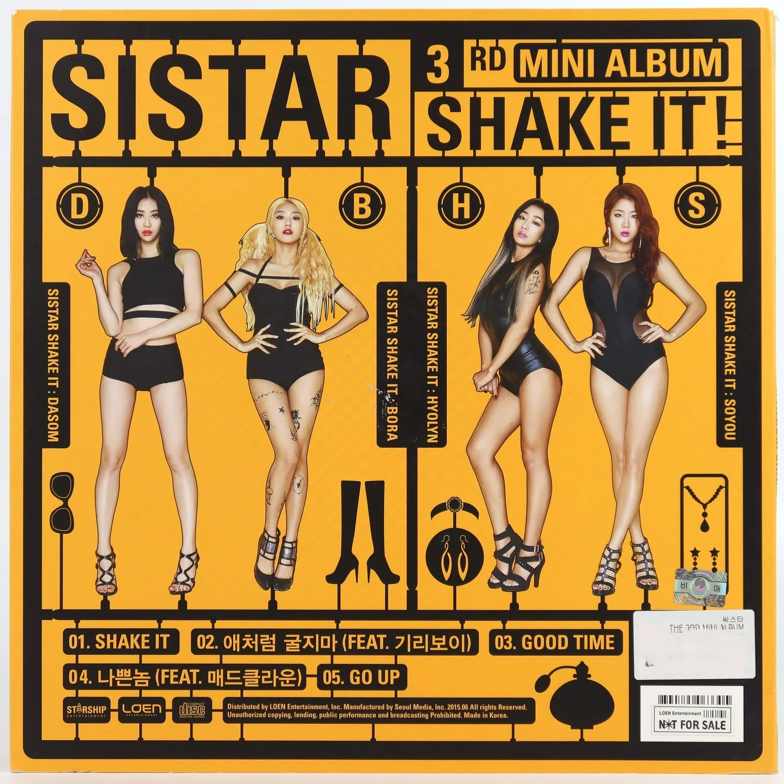 Sistar - Shake It! [Dasom Version] 3rd Mini Album Signed Promo CD 2015, image 2