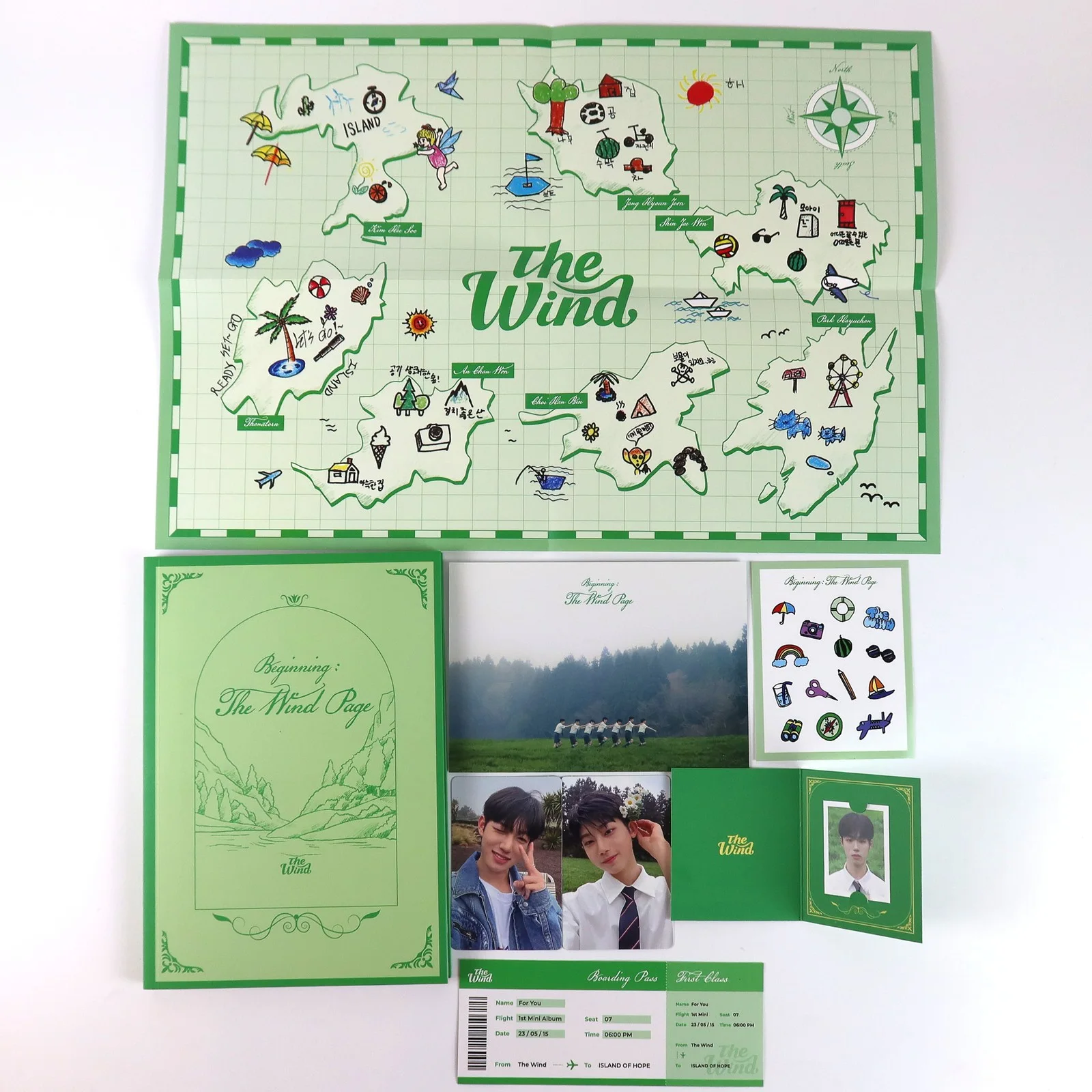 The Wind - Beginning: The Wind Page [Island Ver.] 1st Mini Album Signed CD Promo, изображение 2