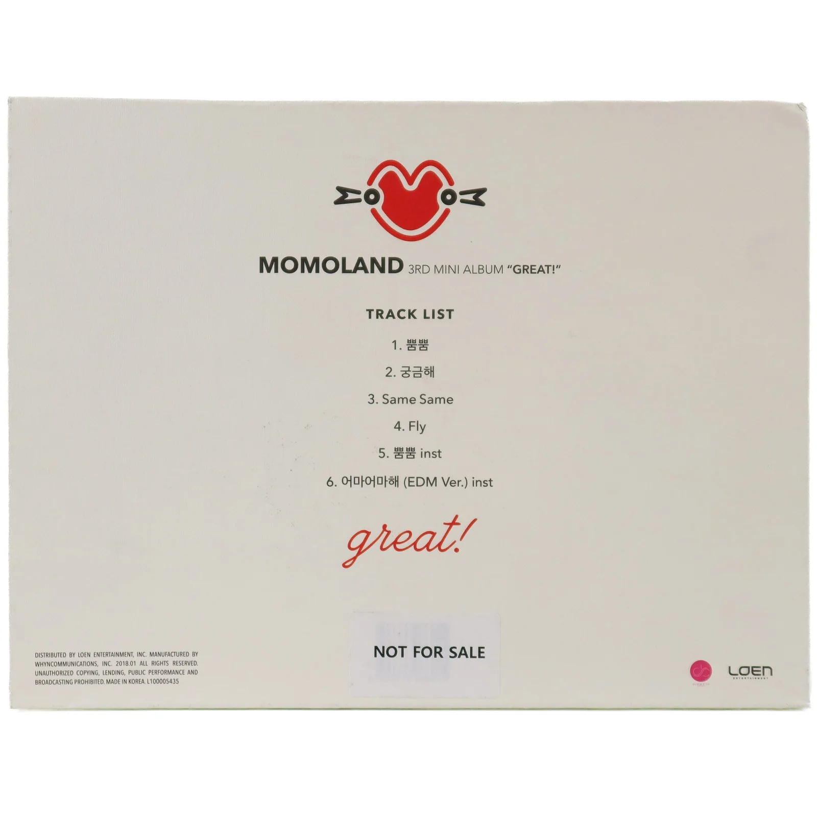 Momoland - Great 3rd Mini Album Signed Autographed CD Promo 2018, image 2