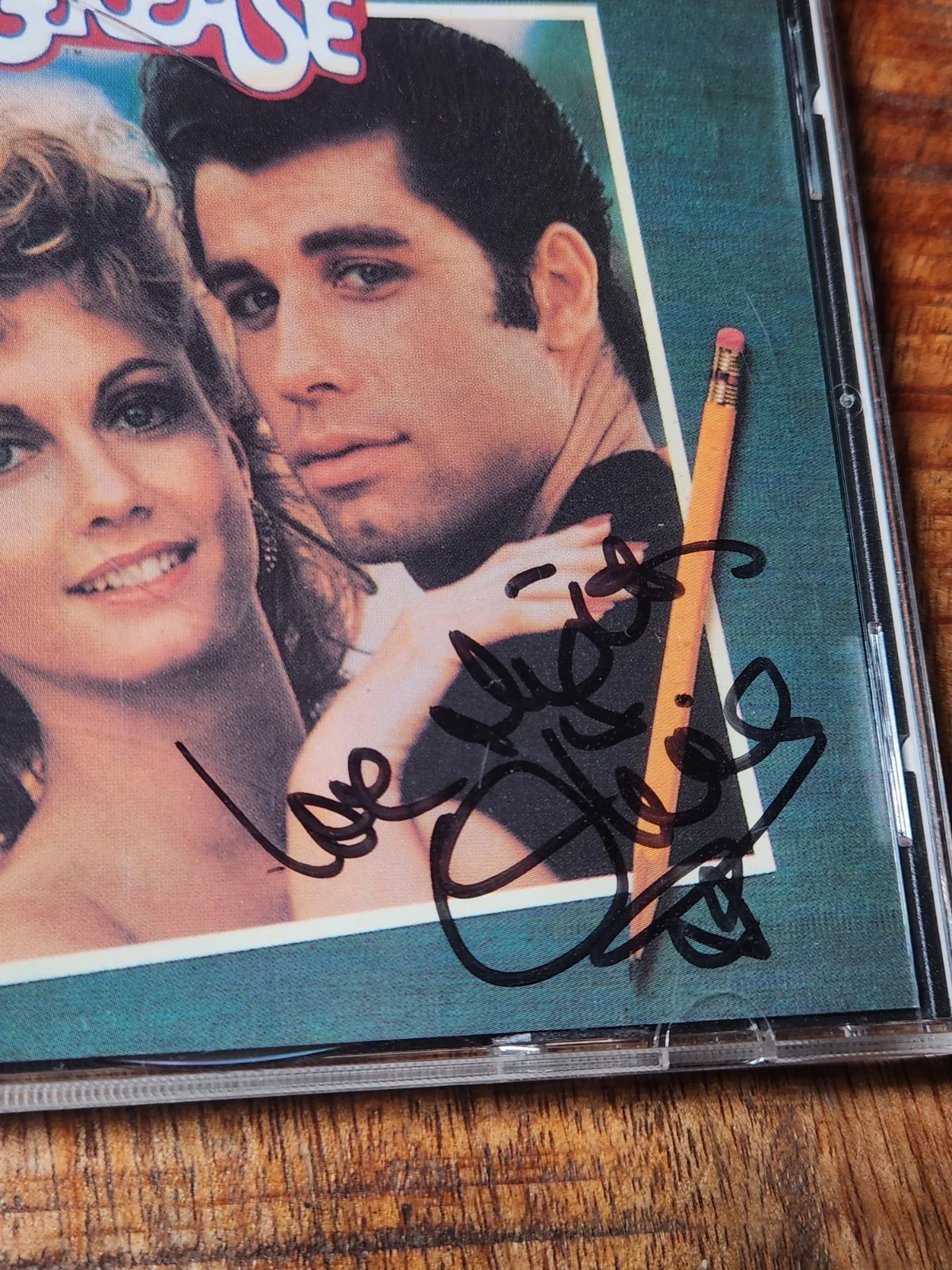 Olivia Newton John **SIGNED** Grease Soundtrack Compact Disc CD, image 3