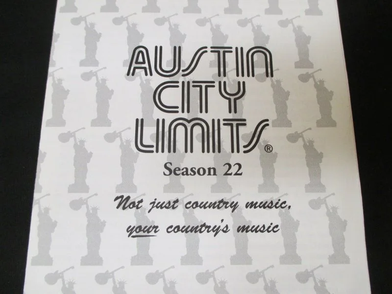 Eric Johnson Austin City Limits 22nd Season Program, image 2