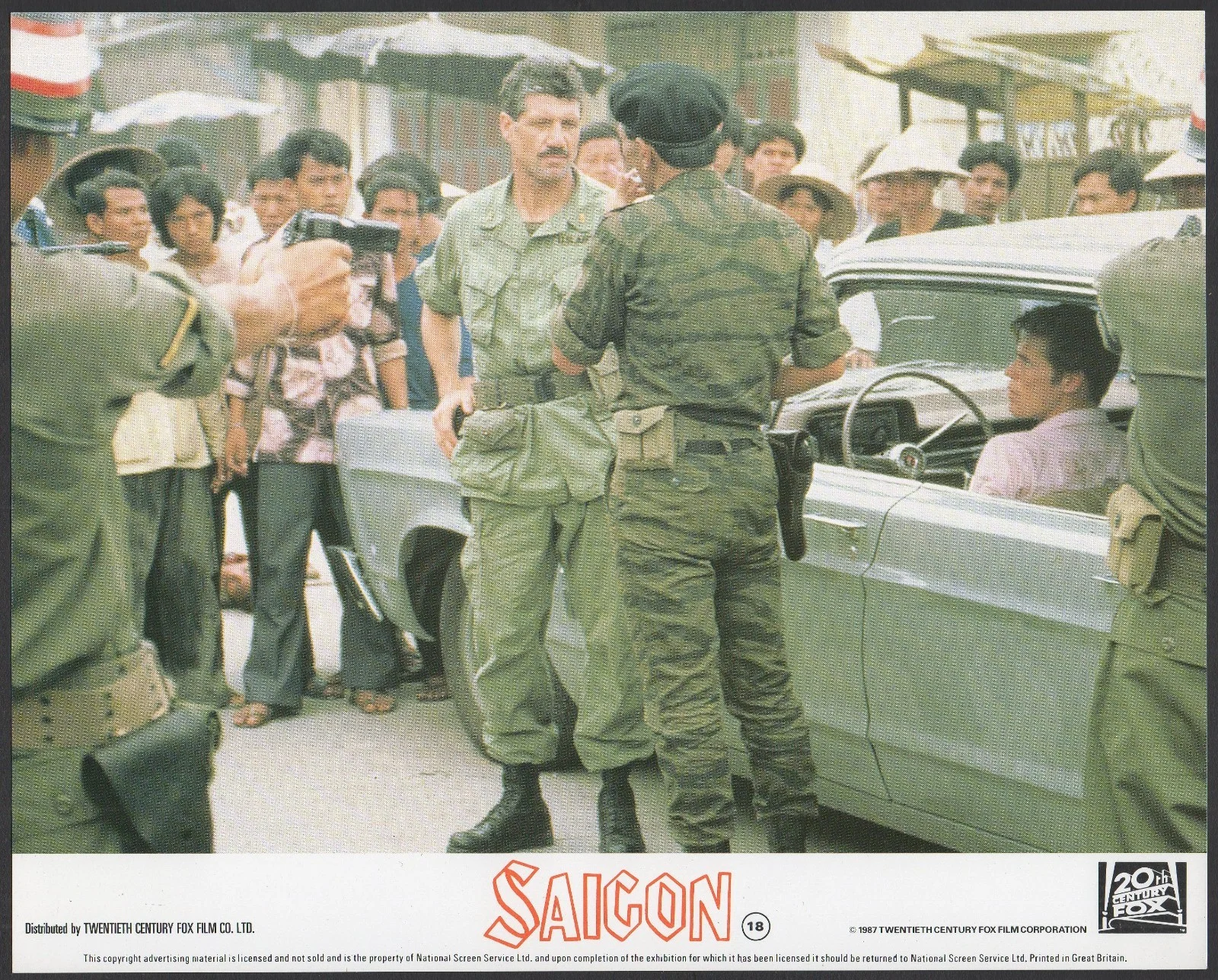 SAIGON 1988 Willem Dafoe, Gregory Hines, Scott Glenn 7 UK 10x8 LOBBY CARDS, image 2