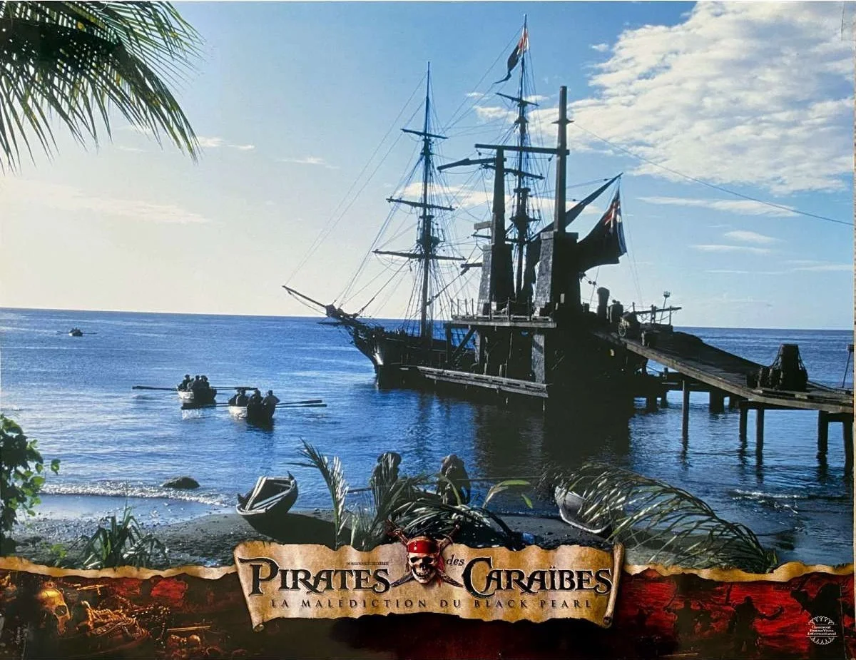 PIRATES OF THE CARIBBEAN 2003 Johnny Depp, Geoffrey Rush 8 FRENCH LOBBY CARDS, изображение 4