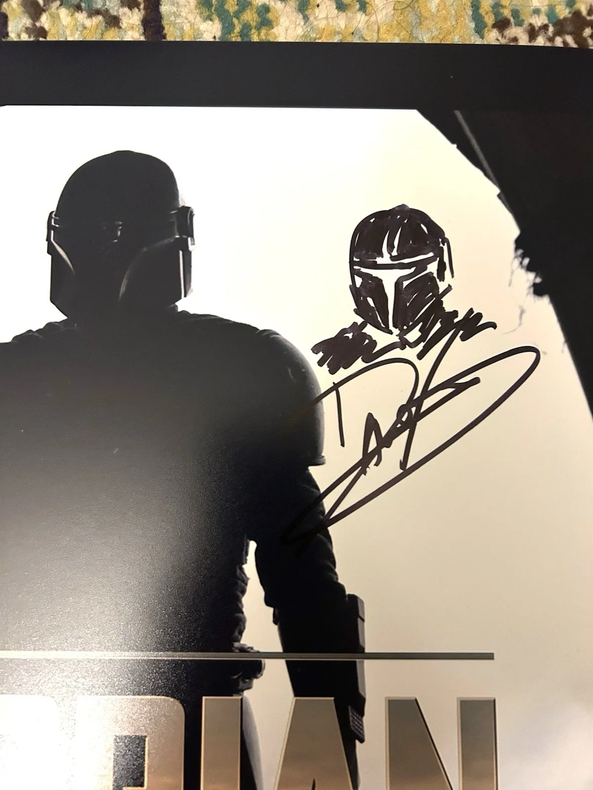 Star Wars DAVE FILONI Signed The Mandalorian Sketch Jon Favereau Authentic jsa, изображение 2