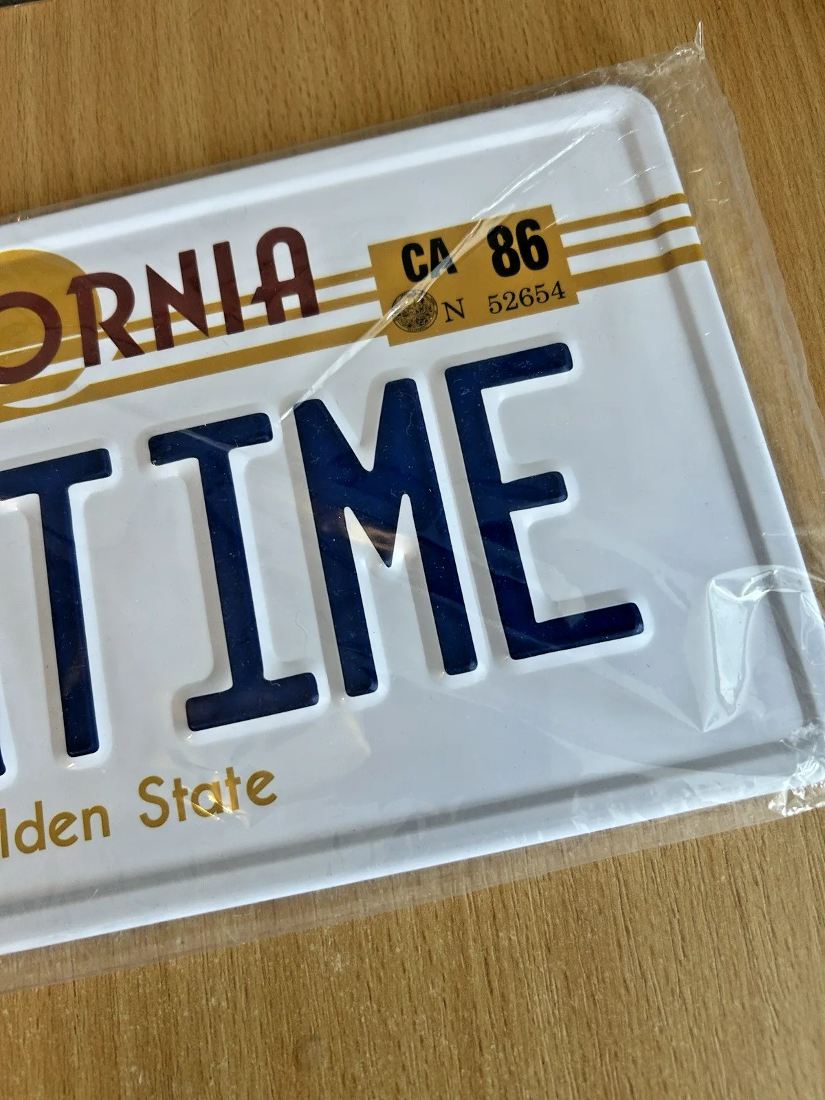 Back to the Future OUTATIME Replica Number Plate Tin Sign 29.5cm x15cm, image 2