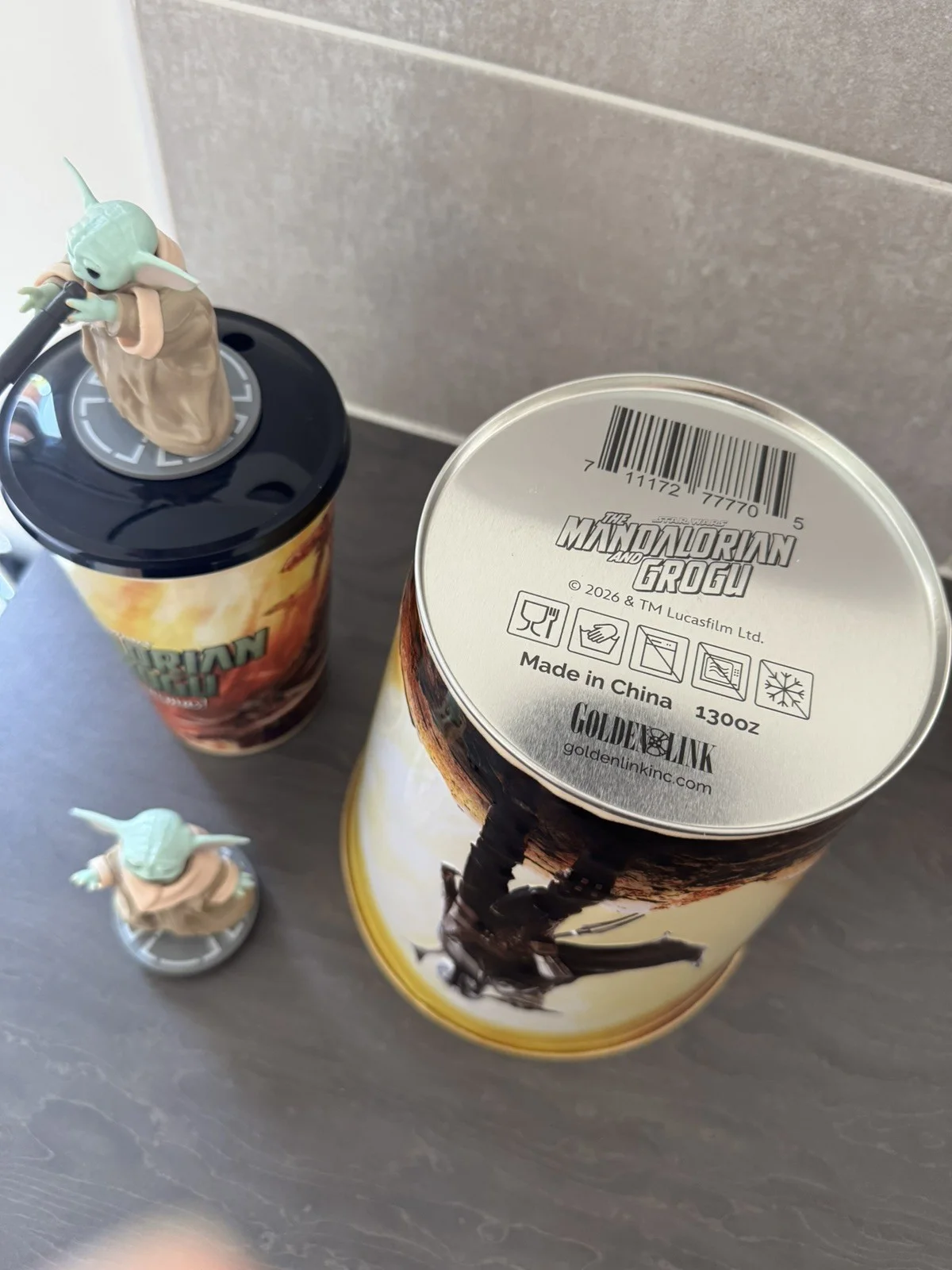 The Mandalorian And Grogu Popcorn Bucket + Cup With Figure Odeon Official Merch, изображение 4