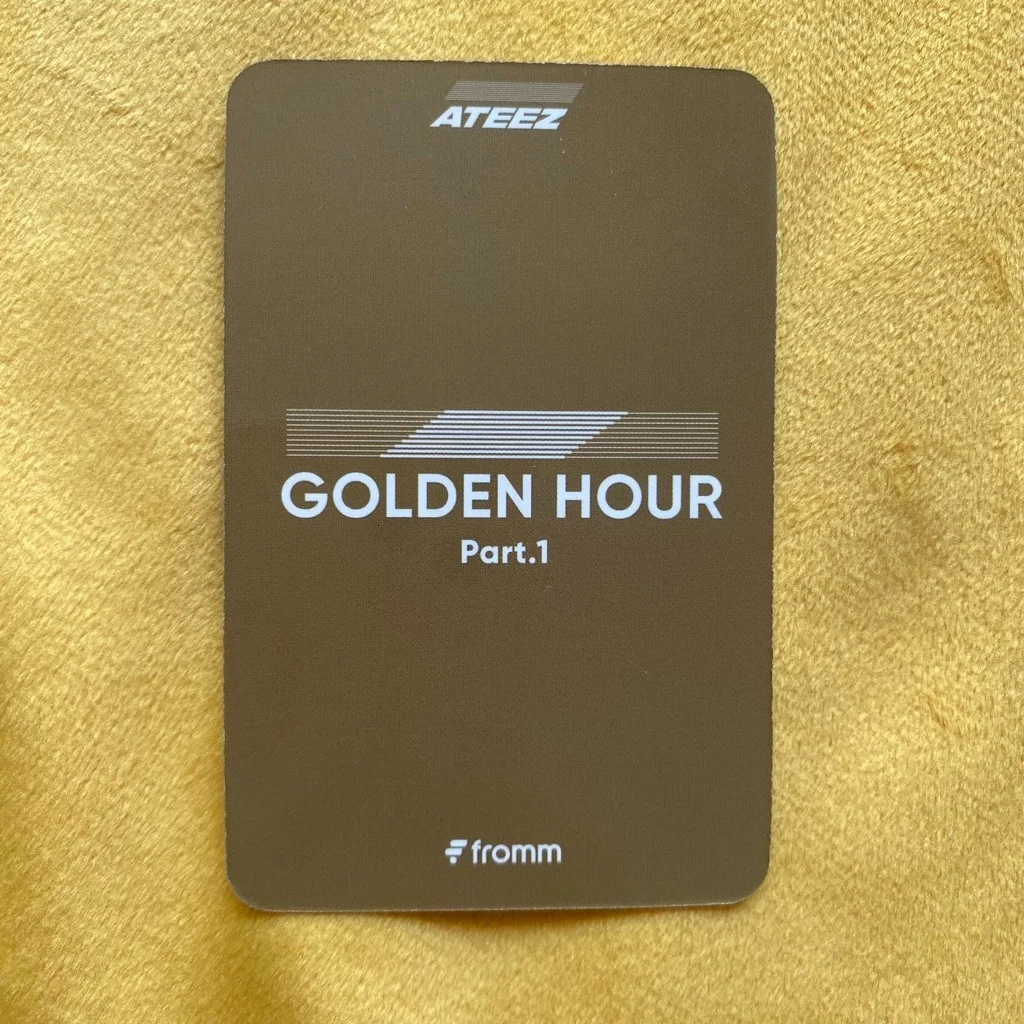 ATEEZ ateez Autographed Signed Photo Card Official Golden Hour Part.1 RARE, image 2