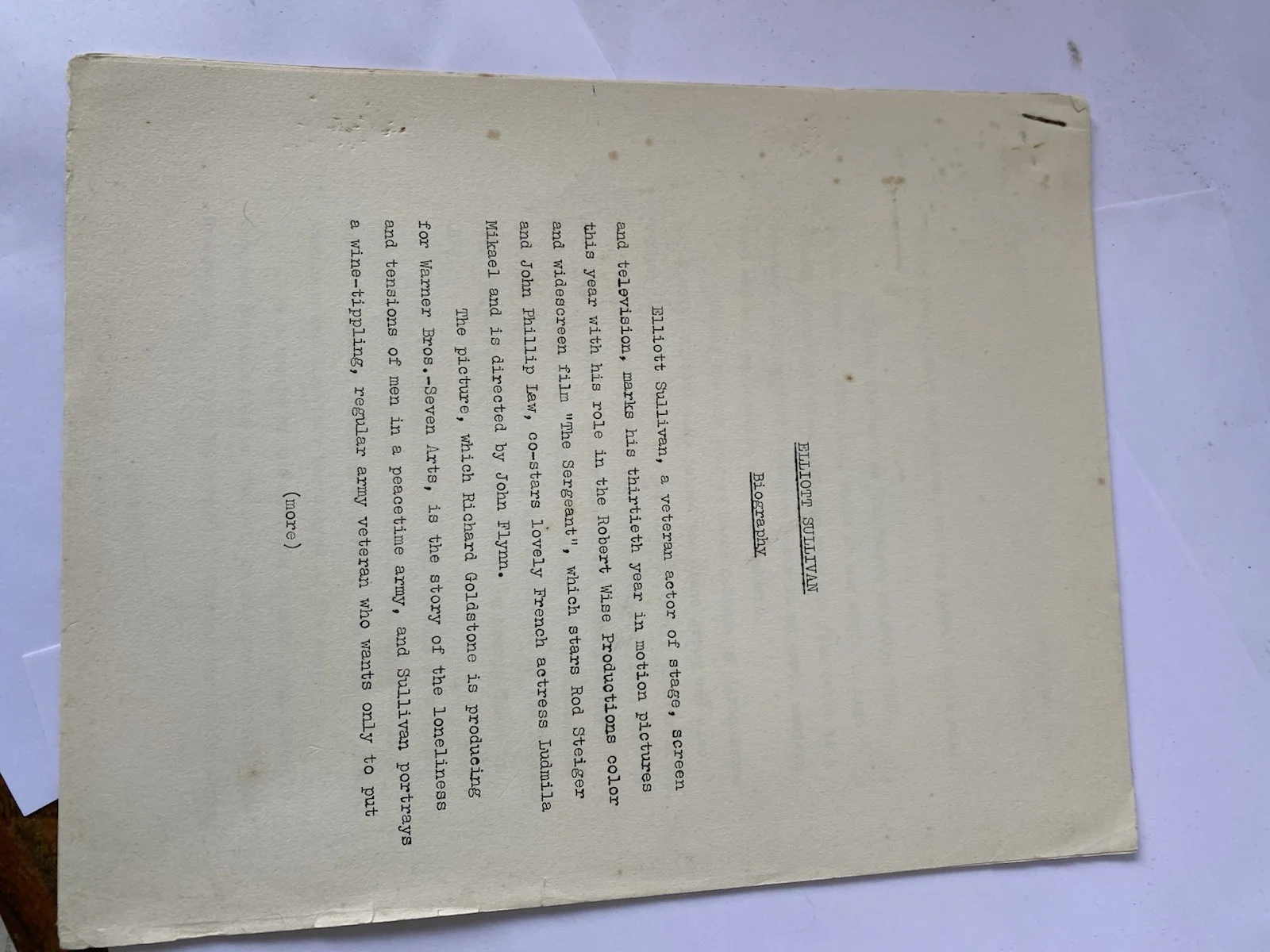 The Sergeant (1968) - Rod Steiger - A group pre-production related items Script, image 5