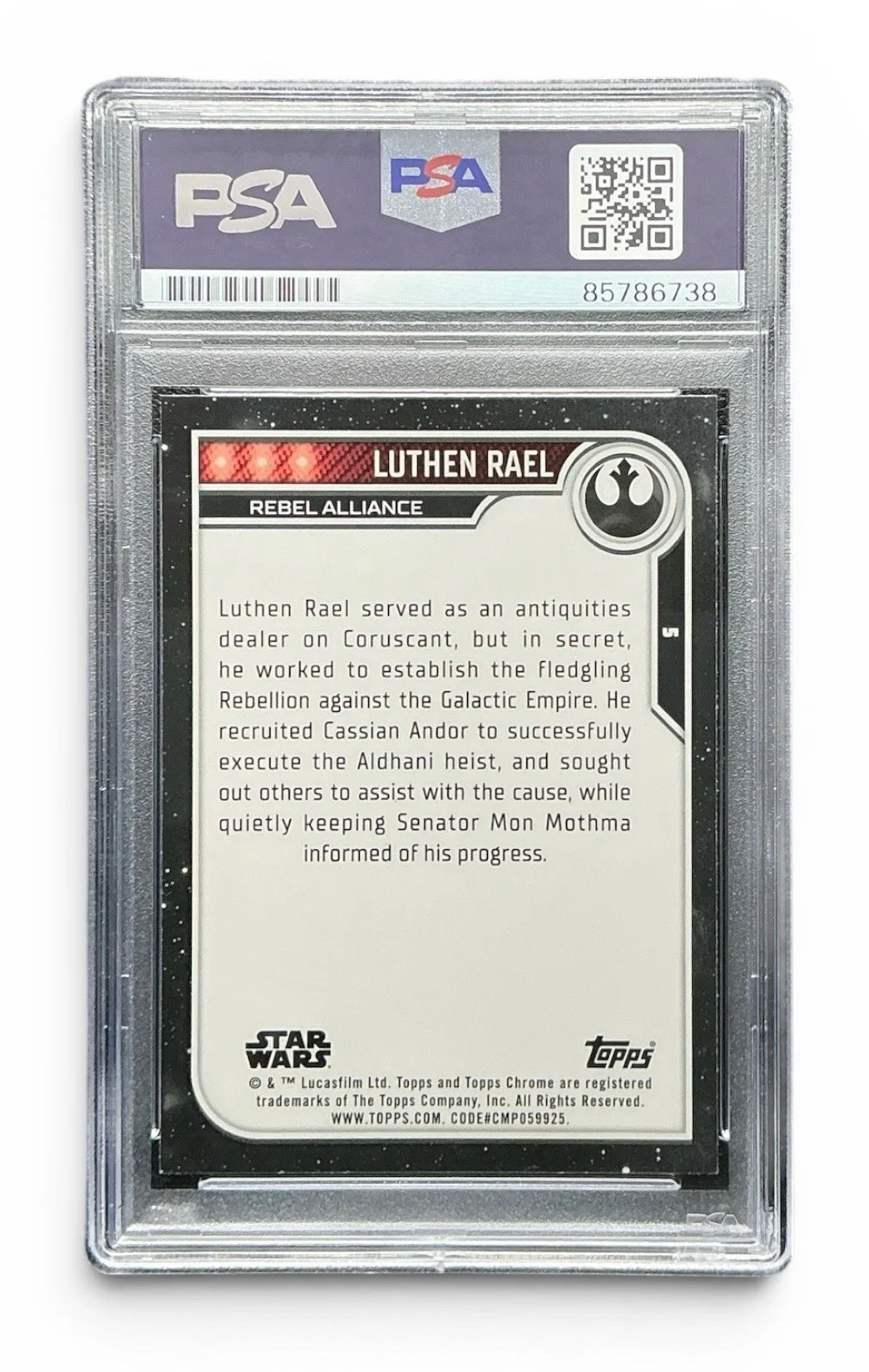 Stellan Skarsgard — Stellan Skarsgard Signed 2023 Topps Star Wars Andor Luthen Rael PSA Slab Encaps, изображение 2