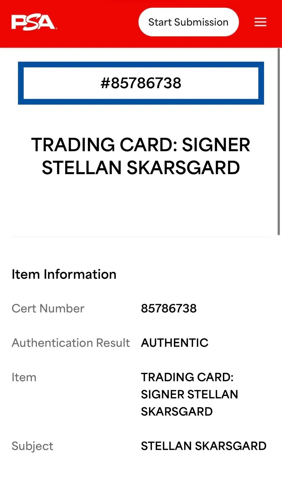 Stellan Skarsgard — Stellan Skarsgard Signed 2023 Topps Star Wars Andor Luthen Rael PSA Slab Encaps, изображение 3