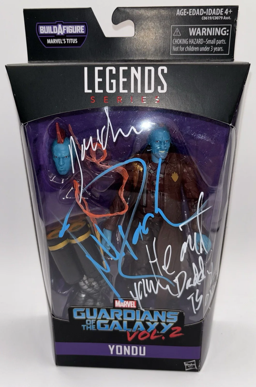Michael Rooker SIGNED Yandu Marvel Legends Figure Guardians Of The Galaxy PROOF, image 4