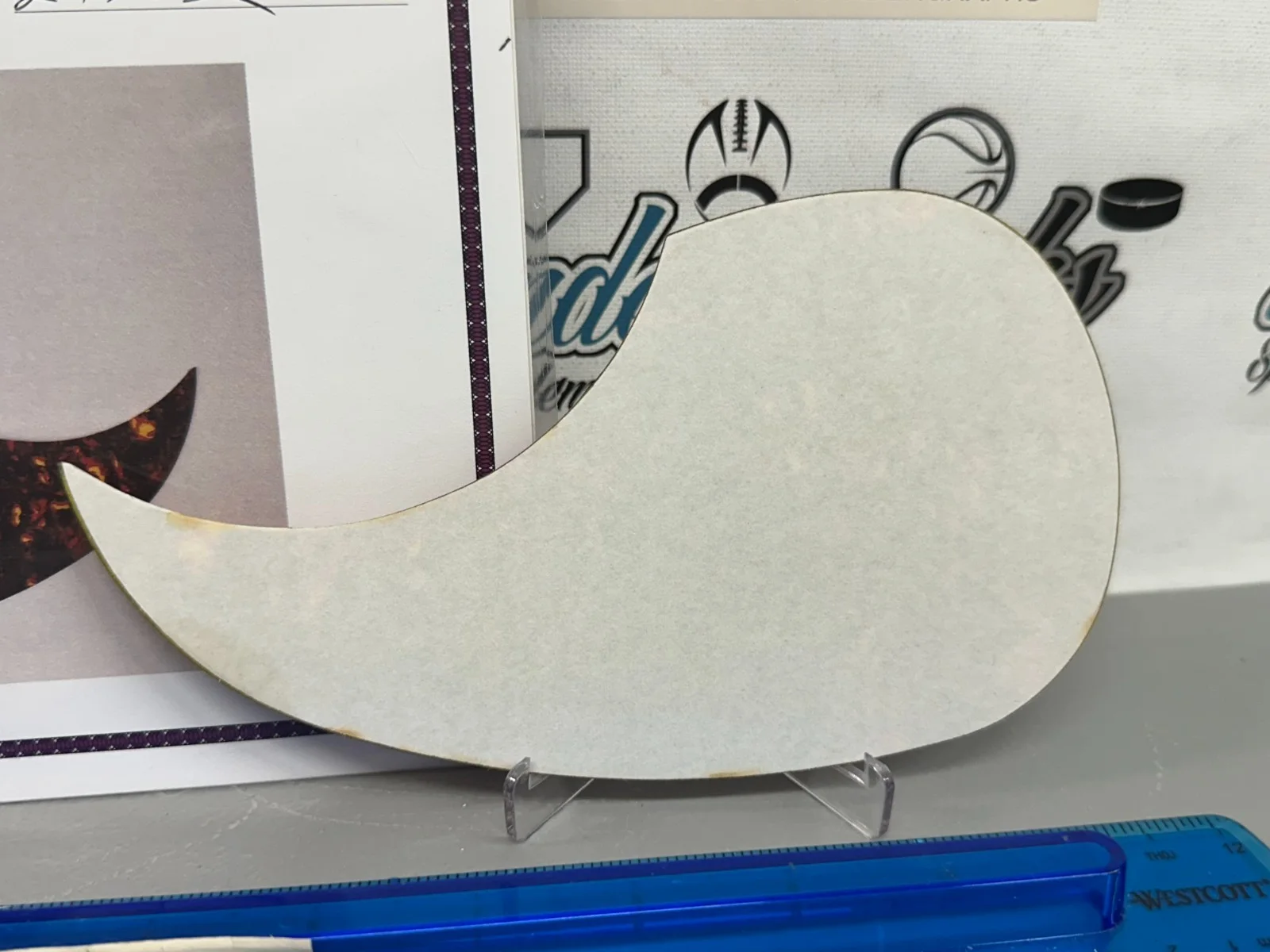 BIG TIME SARAH SIGNED AUTOGRAPHED TEARDROP GUITAR PICK GUARD-EPPERSON COA, image 4