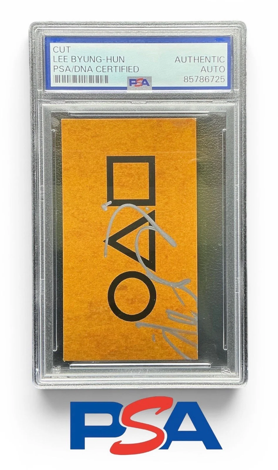 Lee Byung-hun — Lee Byung-hun Front Man Autograph Signed Squid Games Invitation Card PSA Slab
