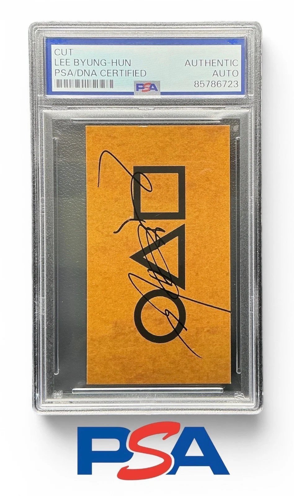 Lee Byung-hun — Lee Byung-hun Front Man Autograph Signed Squid Games Invitation Card PSA Slab