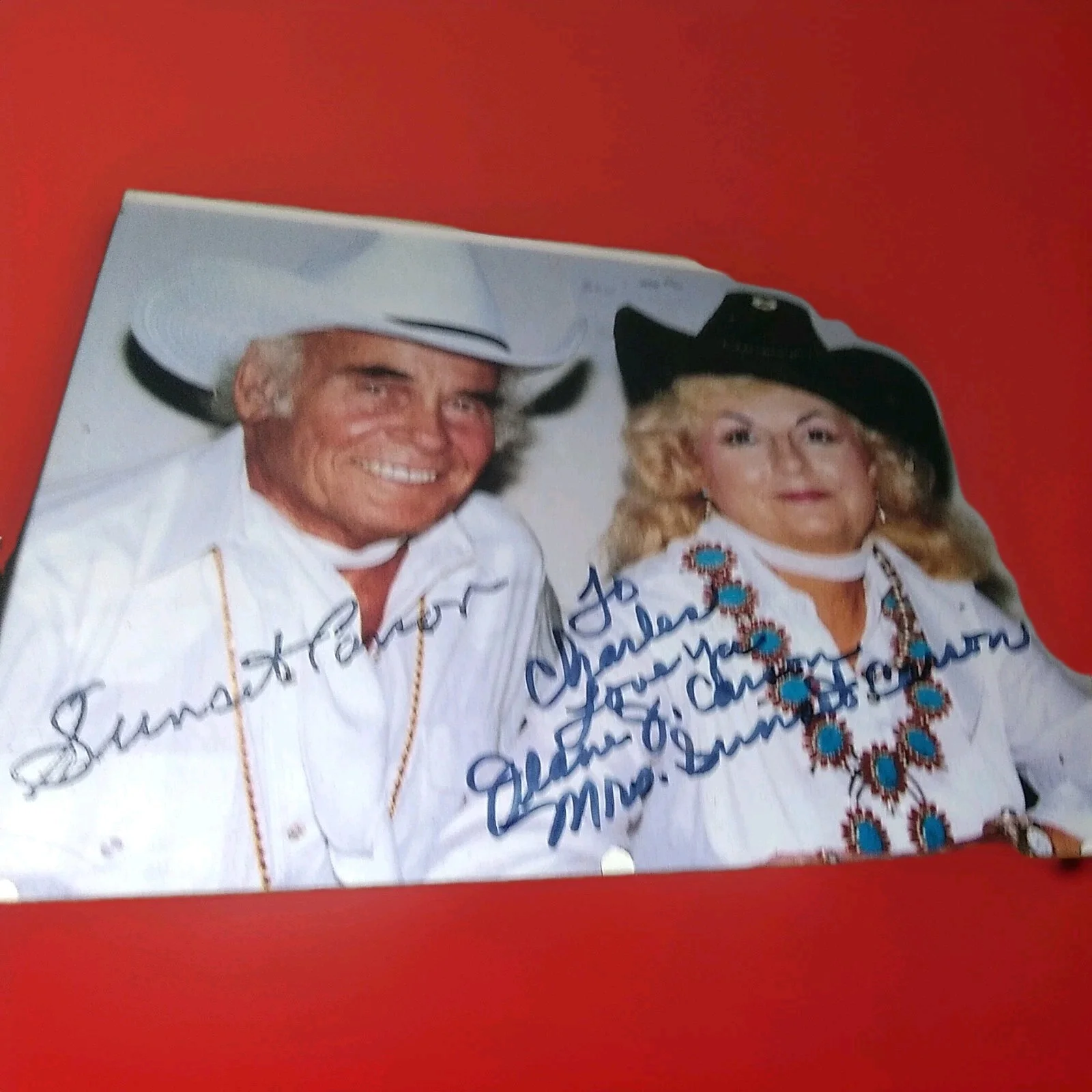 sunset, jeane j carson — Autographed Sunset & Jeane J Carson Signed Vintage Celebrity Photo UNFRAMED ., image 2