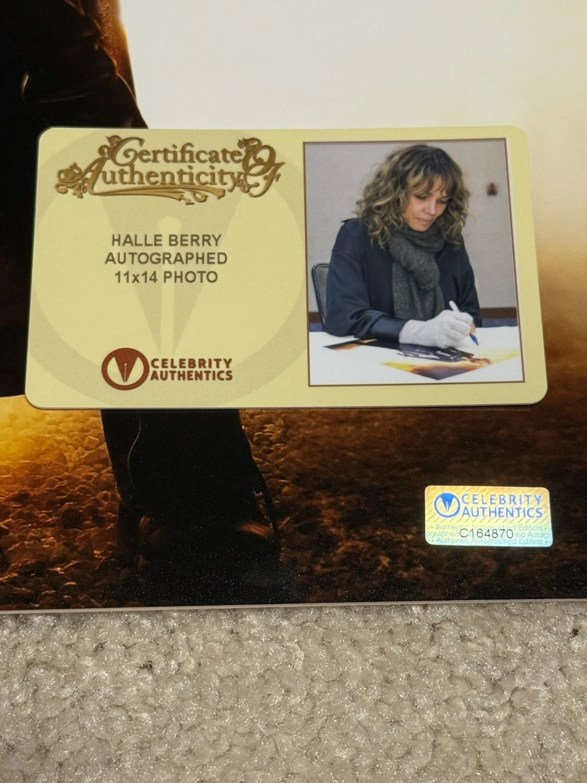 Halle Berry — Halle Berry Signed 11x14 Photo 2016 X-Men: The Last Stand Storm CA COA, изображение 2