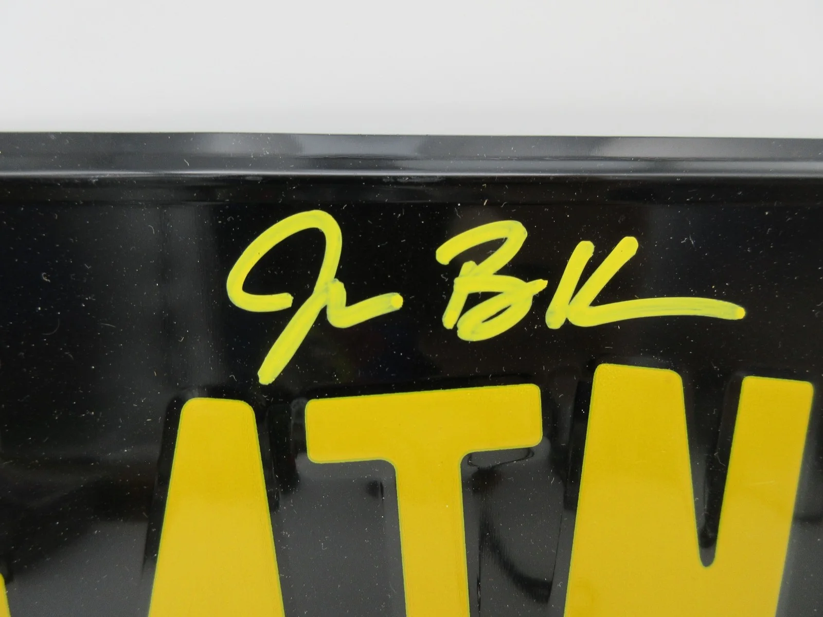 Jonathan Breck — Jonathan Breck The Creeper Autographed BEATNGU License Plate JSA Certified, image 2