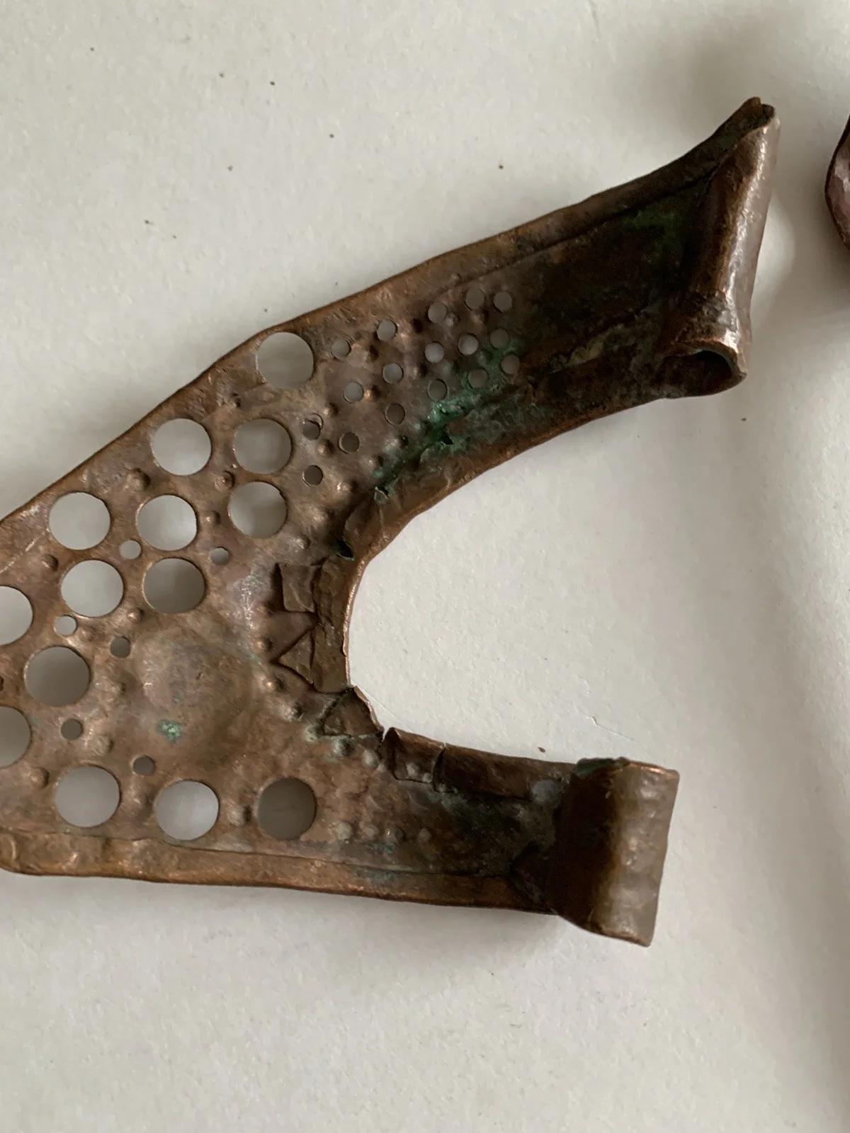 Huge Copper Hand-forged Metal Fibular Costume Brooch Re-enactment Film Theatre, изображение 2