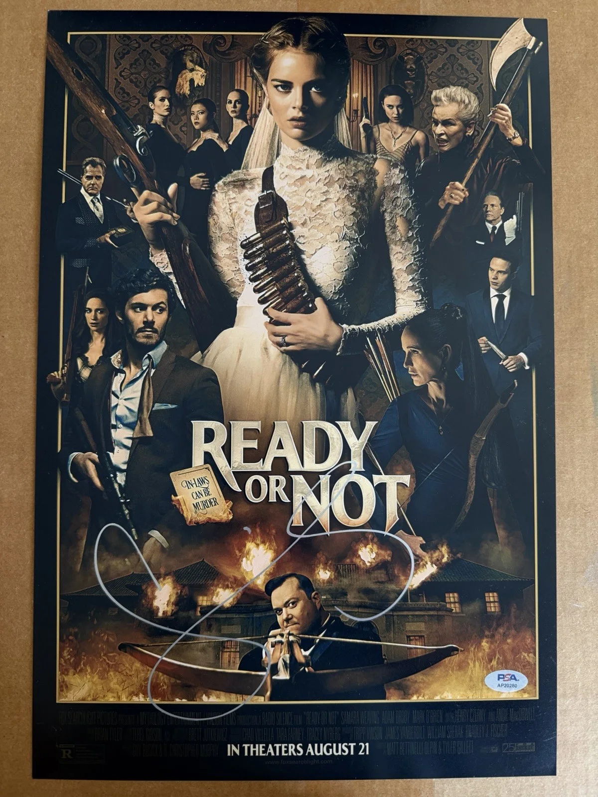 Samara Weaving Signed Ready Or Not 12x18 Poster Scream Autograph Proof PSA COA, image 2