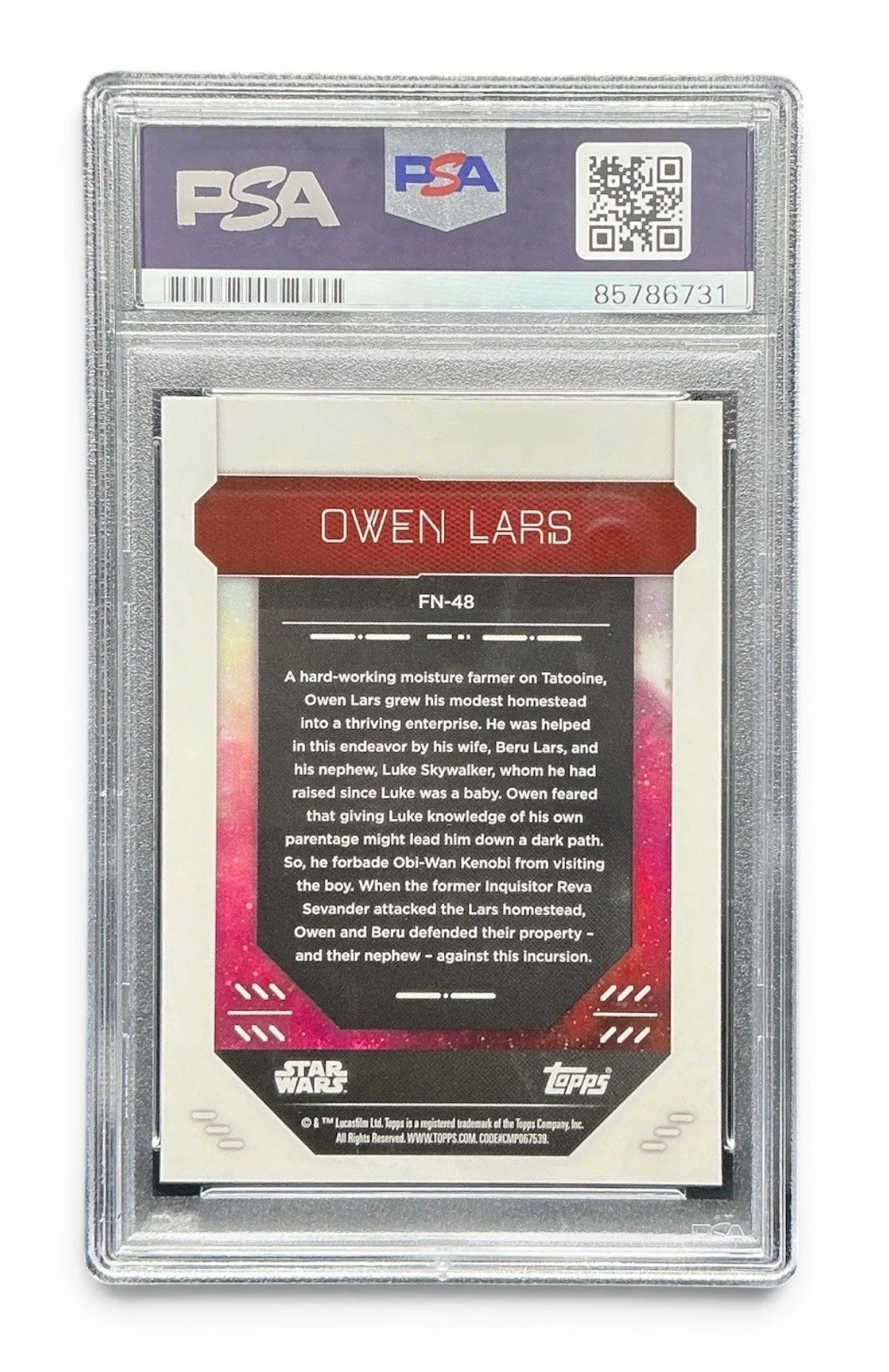 Joel Edgerton — Joel Edgerton Signed 2022 Topps Finest Star Wars Owen Lars Card PSA Slab Encaps, изображение 2