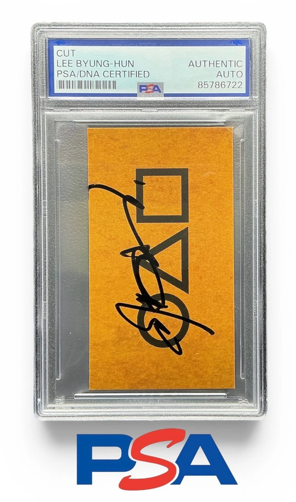 Lee Byung-hun — Lee Byung-hun Front Man Autograph Signed Squid Games Invitation Card PSA Slab