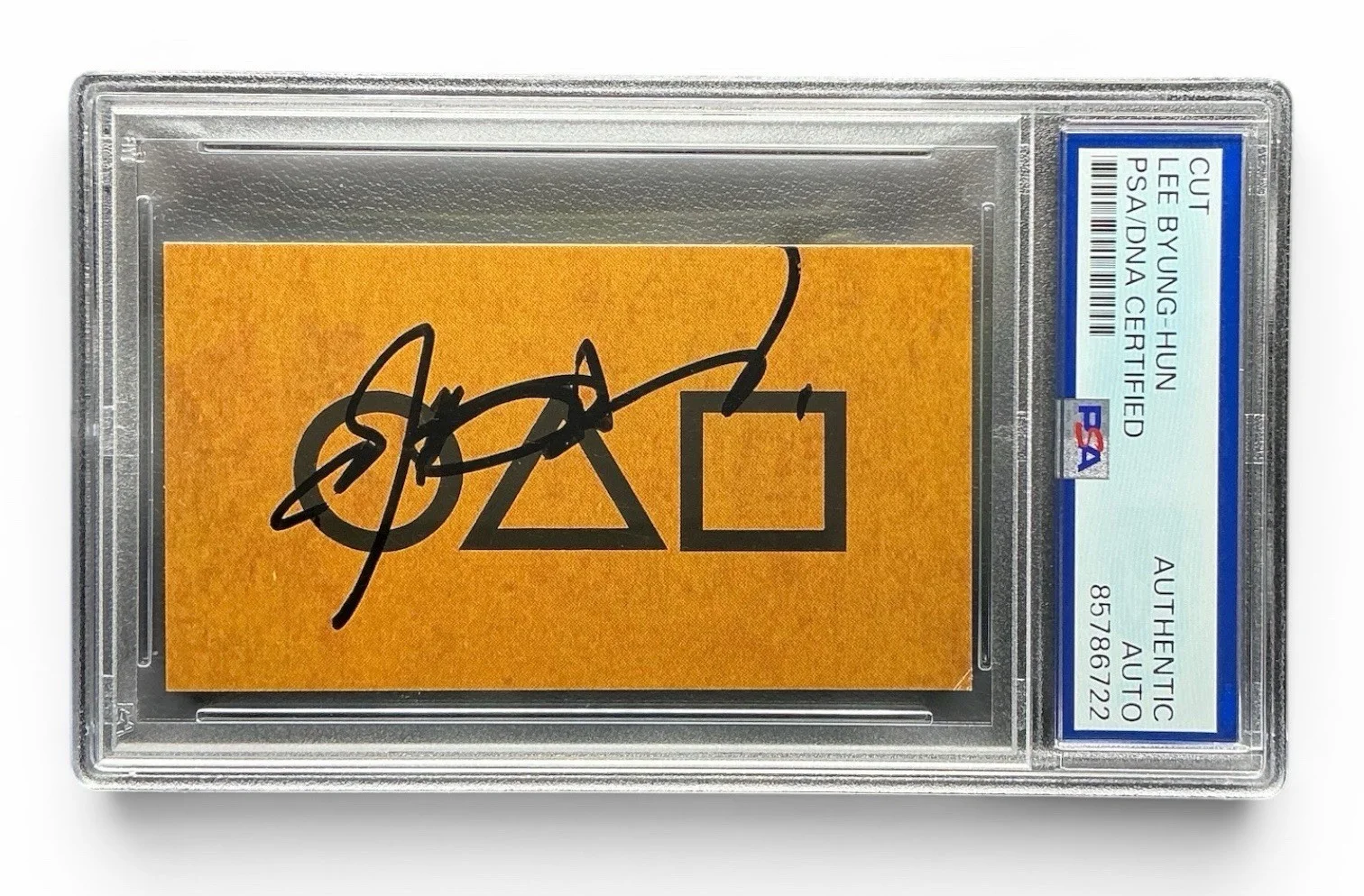 Lee Byung-hun — Lee Byung-hun Front Man Autograph Signed Squid Games Invitation Card PSA Slab, image 2