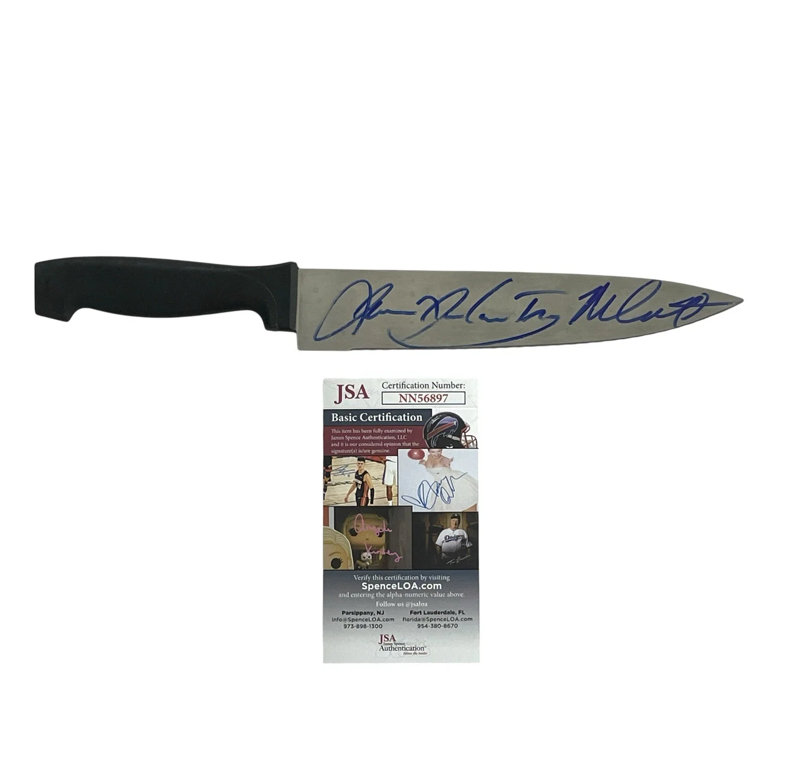 James Jude Courtney & Nick Castle — Halloween Signed Michael Myers Prop Replica Knife James Courtney Nick Castle JSA